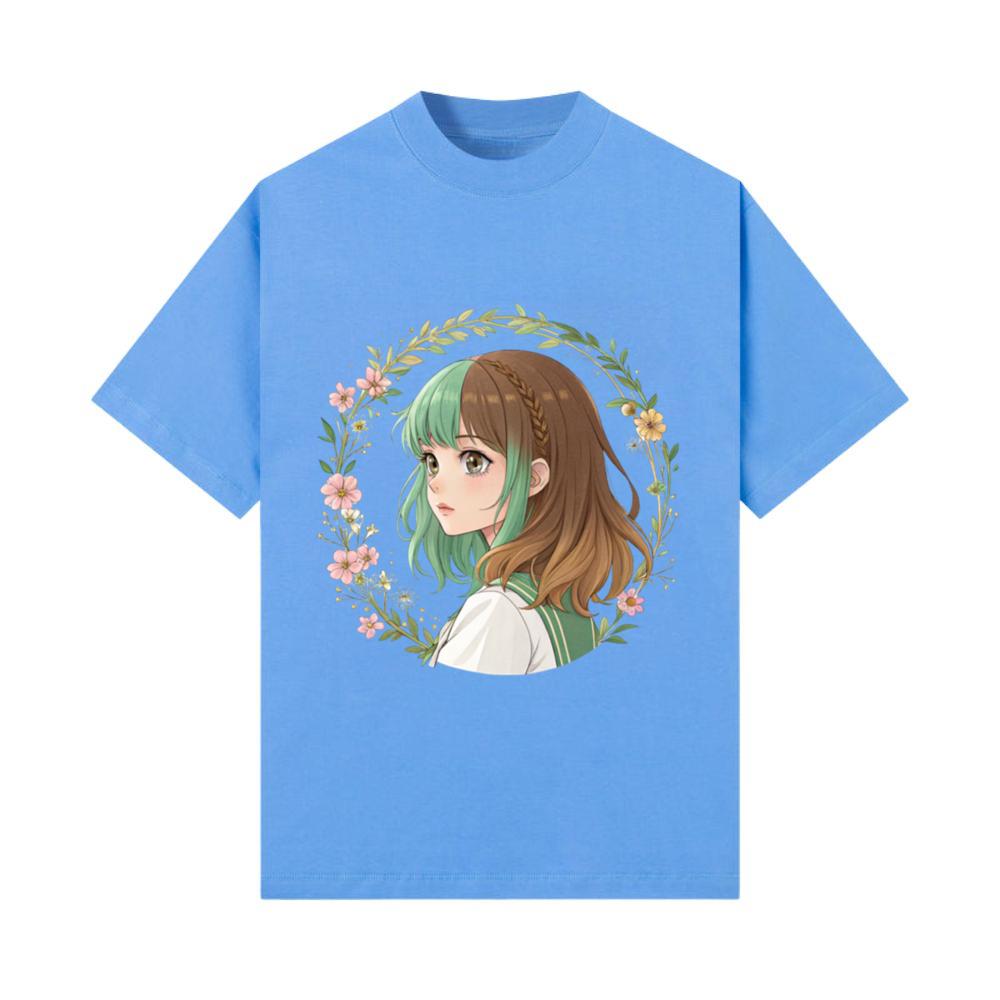???? Anime Girl Floral Dream_ Pretty Pastel T-Shirt T-Shirt