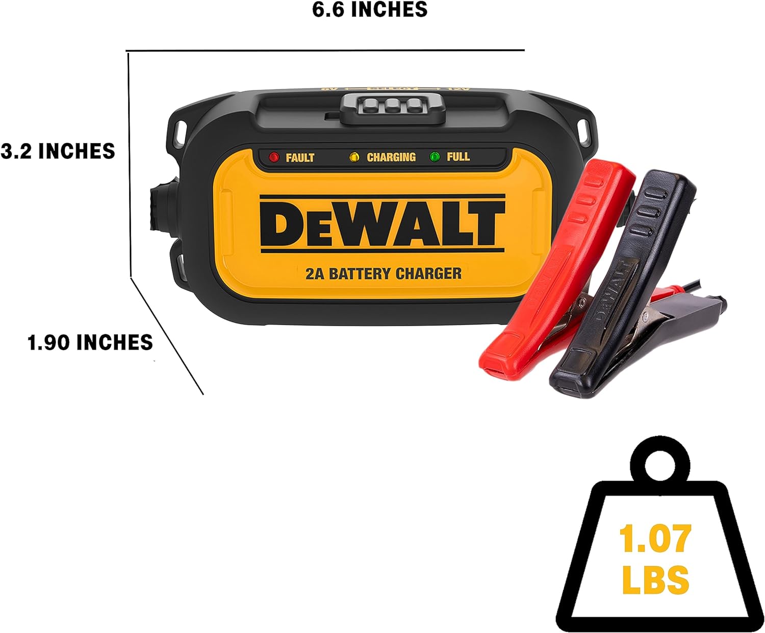 DEWALT DXAEC2 Professional 2Amp Automotive Battery Charger and