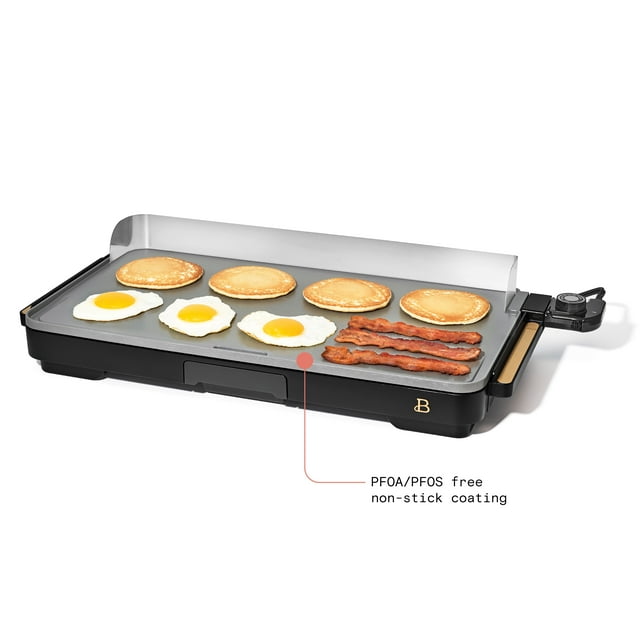 Beautiful XL Electric Griddle 12″ x 22″ NonStick, Black Sesame by