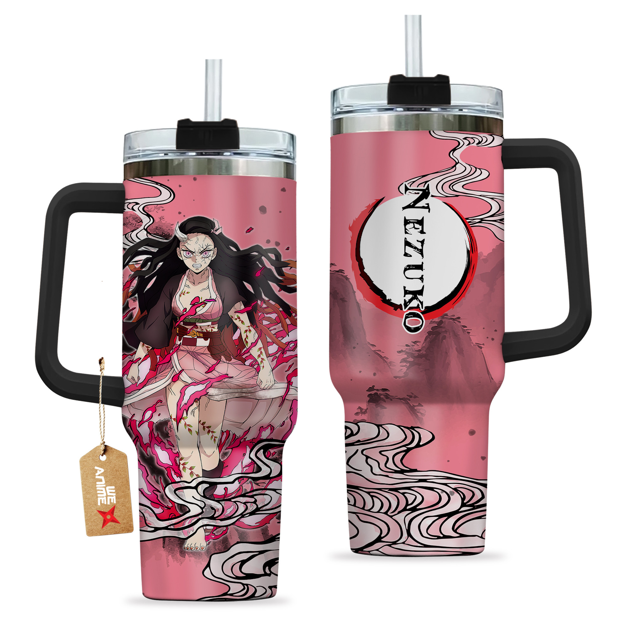 Nezuko Kamado 40oz Tumbler Cup With Handle Anime Cup