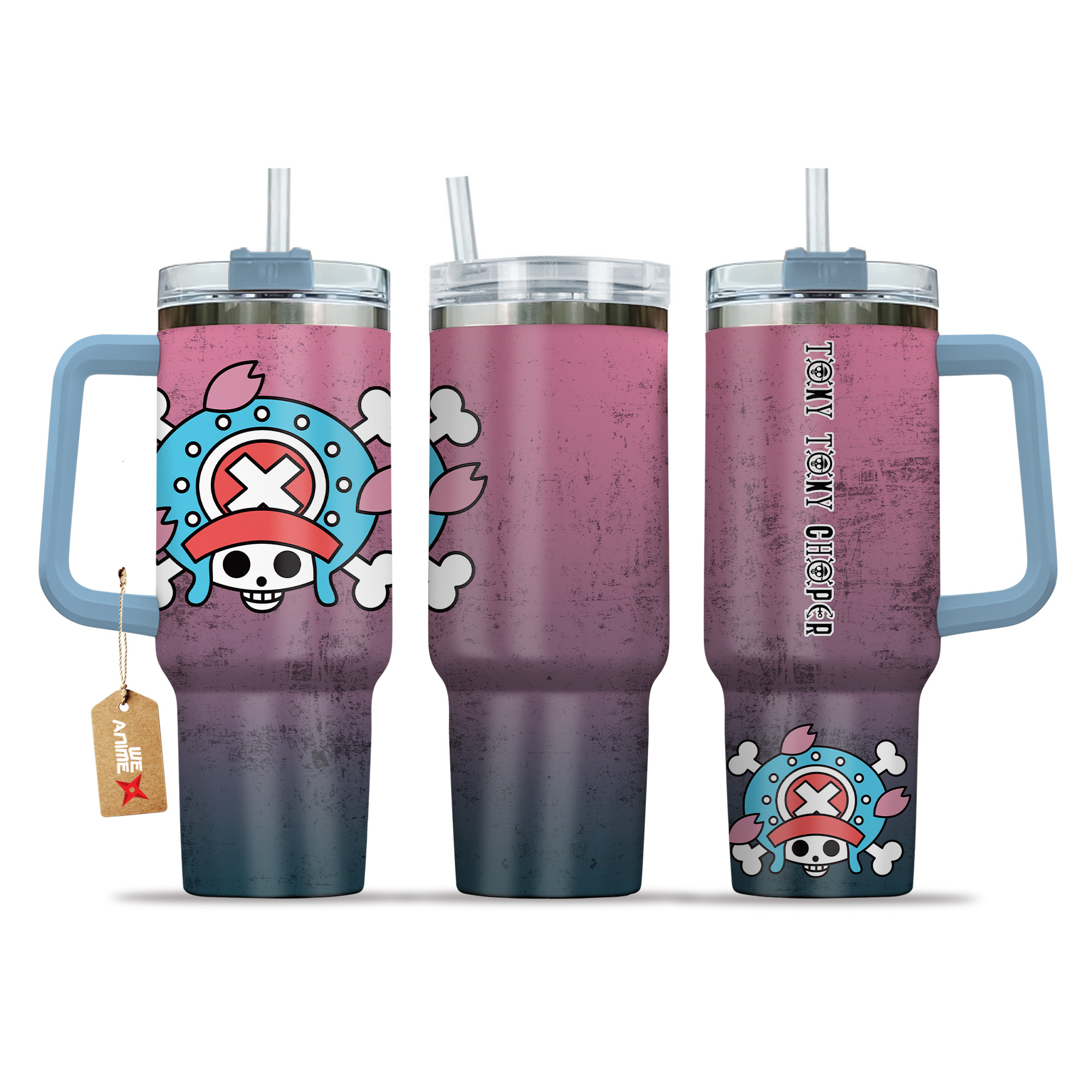Tony Tony Chopper 40oz Tumbler Cup With Handle Name Anime Accessories