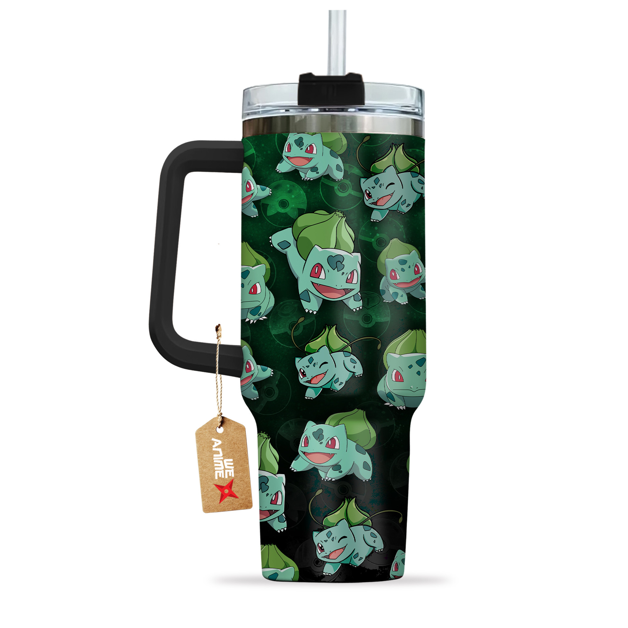 Pokemon Bulbasaur 40oz Tumbler Cup With Handle Anime Cup