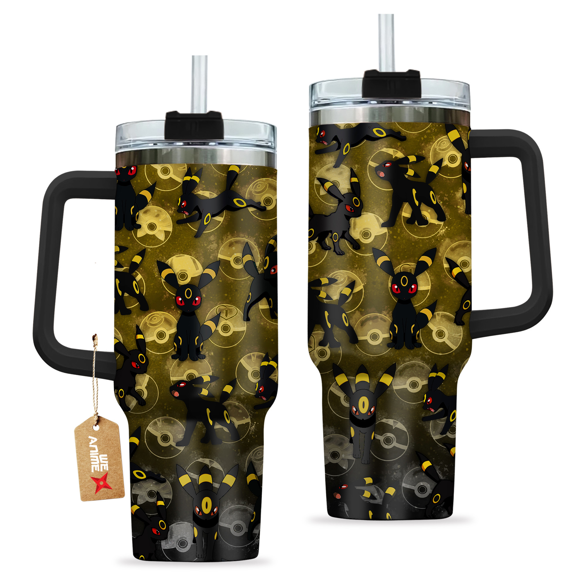 Pokemon Umbreon 40oz Tumbler Cup With Handle Anime Cup