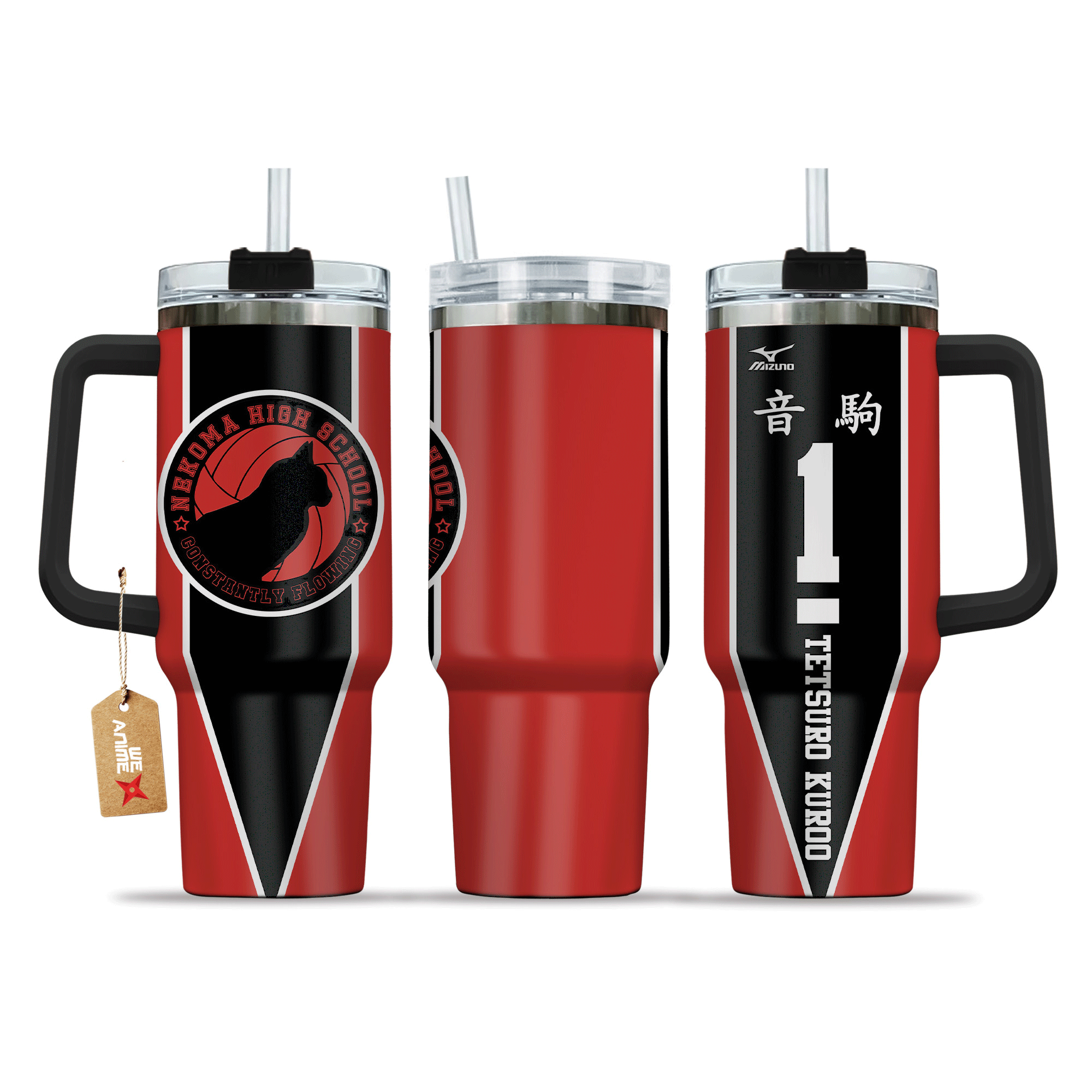 Tetsuro Kuroo 40oz Tumbler Cup With Handle Anime Accessories