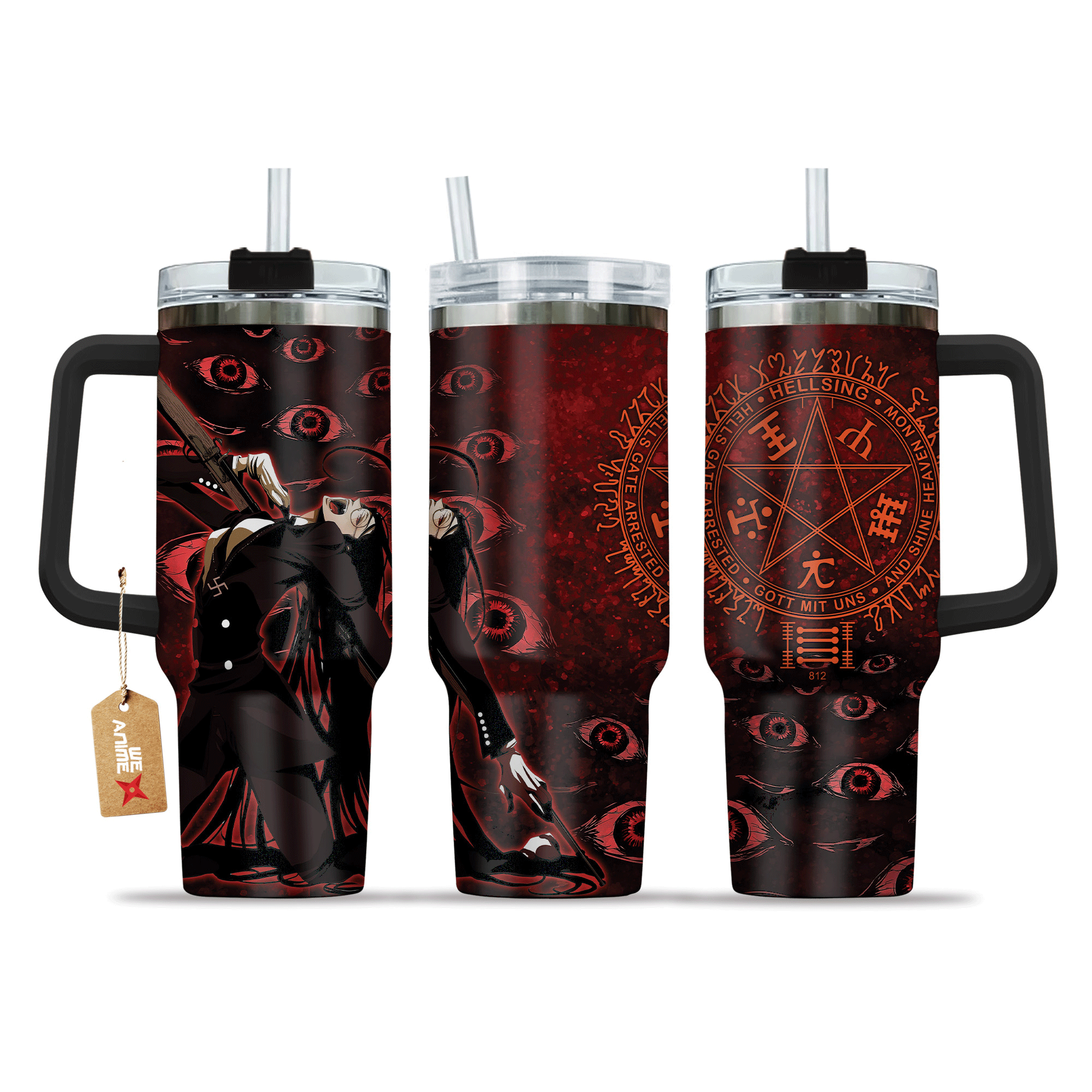 Rip Van Winkle 40oz Tumbler Cup With Handle Anime Cup
