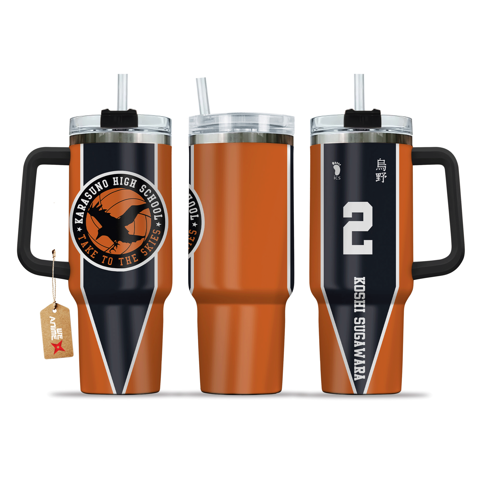 Koshi Sugawara 40oz Tumbler Cup With Handle Anime Accessories