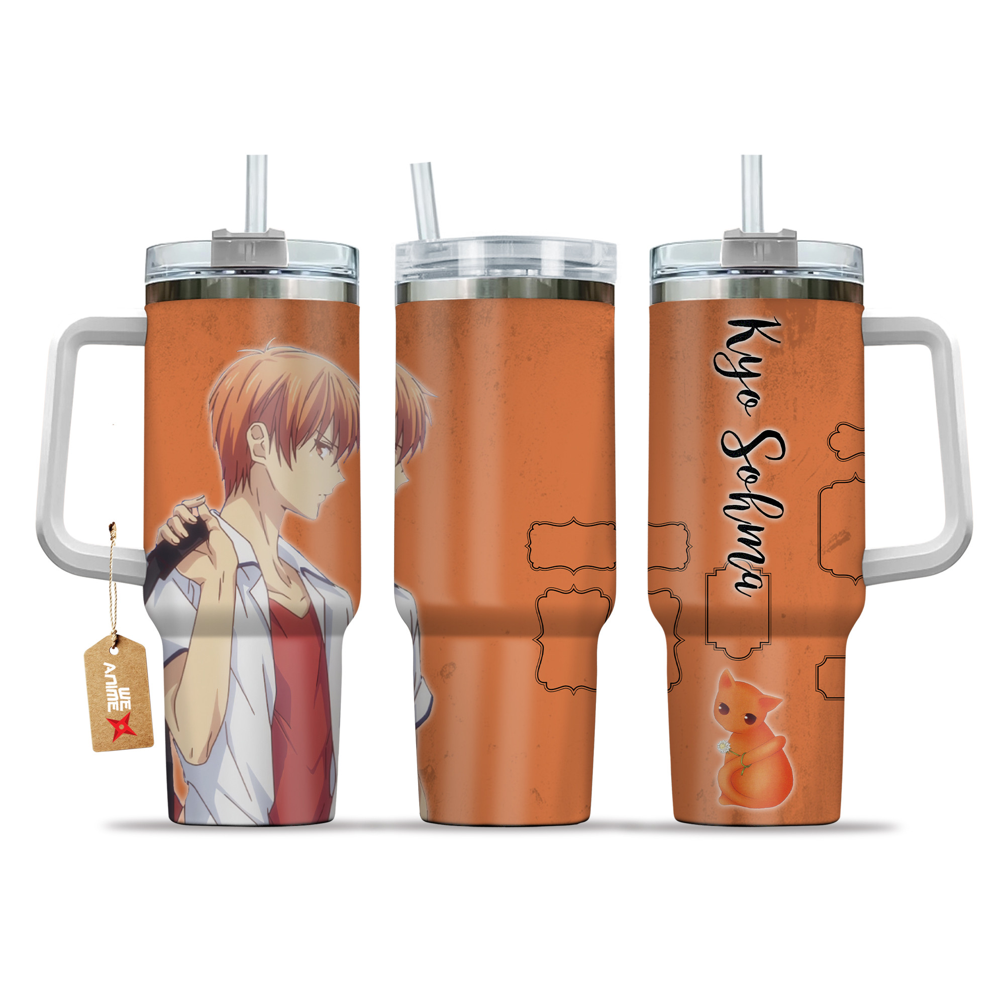Kyo Sohma 40oz Tumbler Cup With Handle Anime Accessories