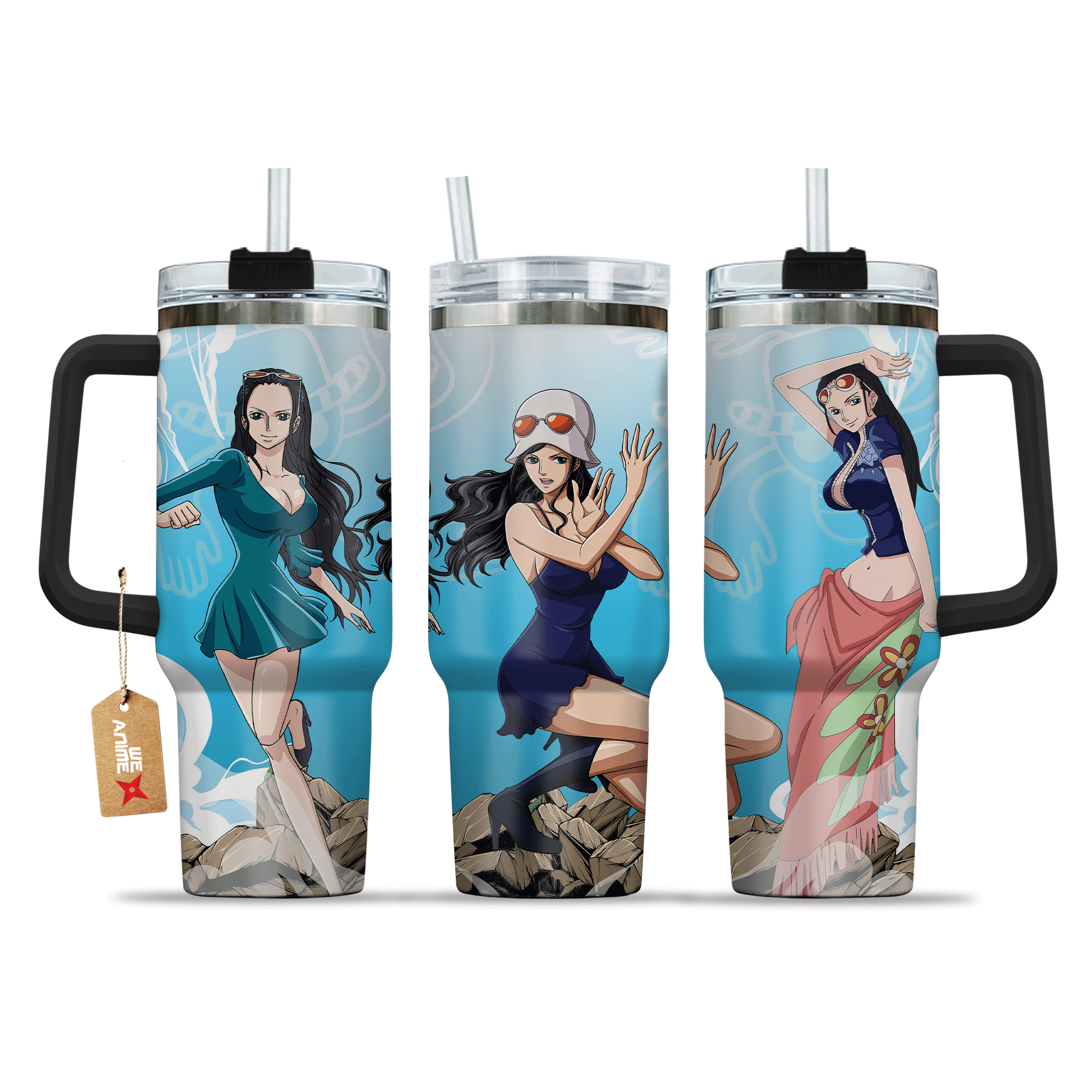 Nico Robin 40oz Tumbler Cup With Handle Anime Cup