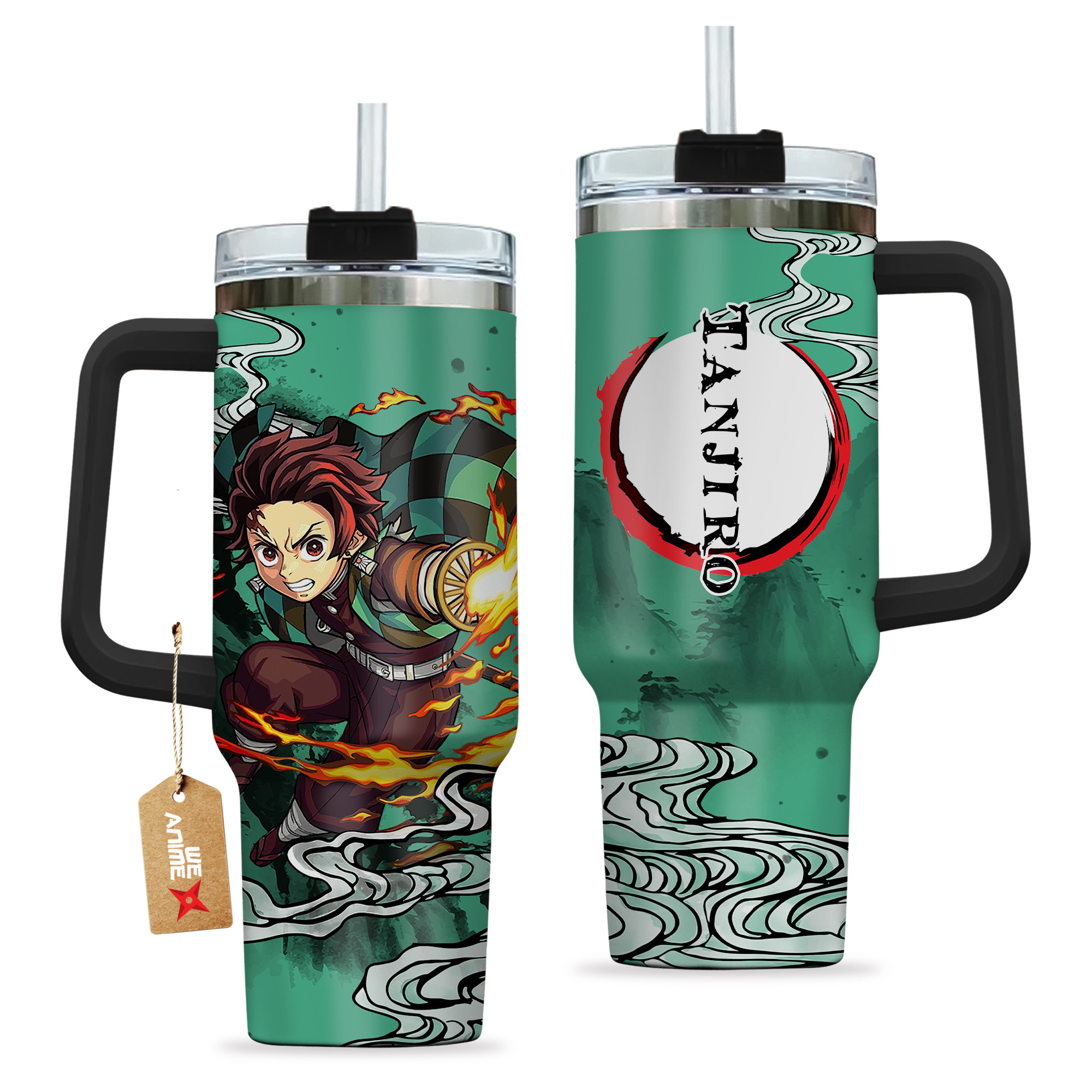 Tanjiro Kamado 40oz Tumbler Cup With Handle