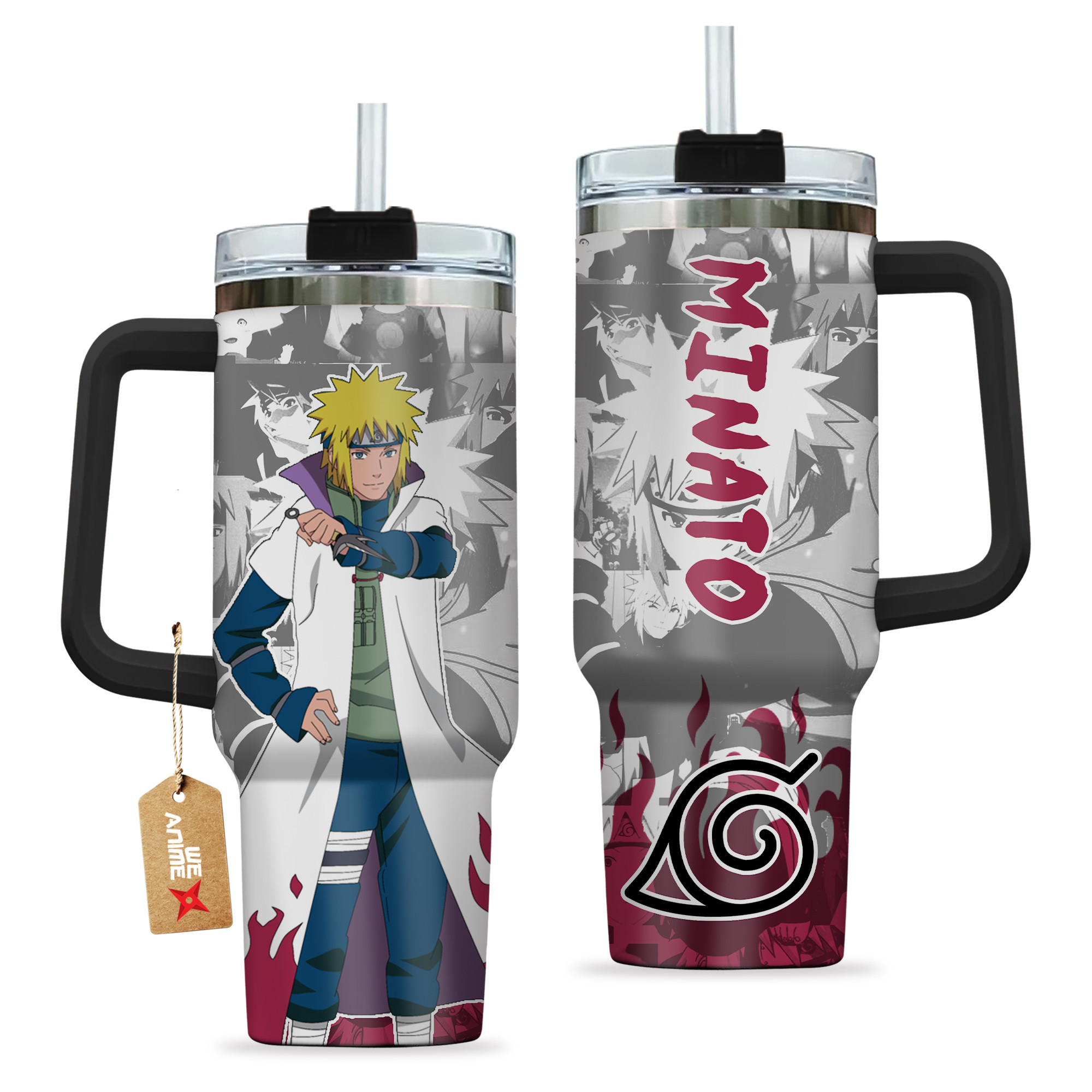 Minato Namikaze 40oz Tumbler Cup Handle Anime