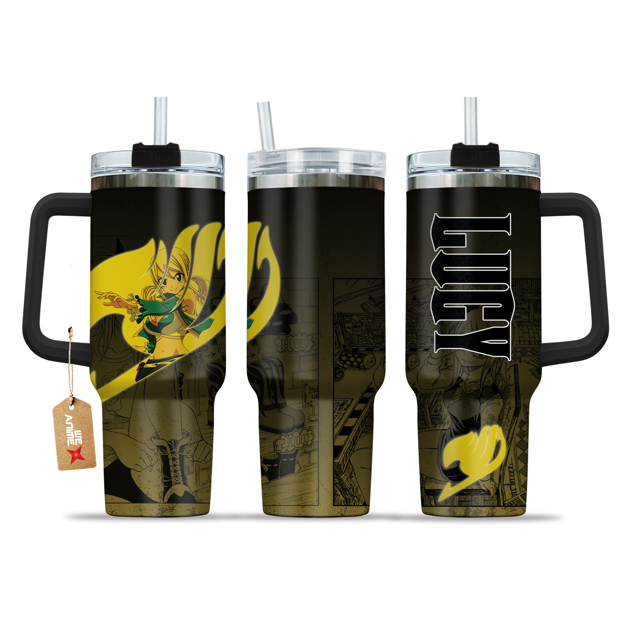 Lucy Heartfilia 40oz Tumbler Cup With Handle Anime Cup