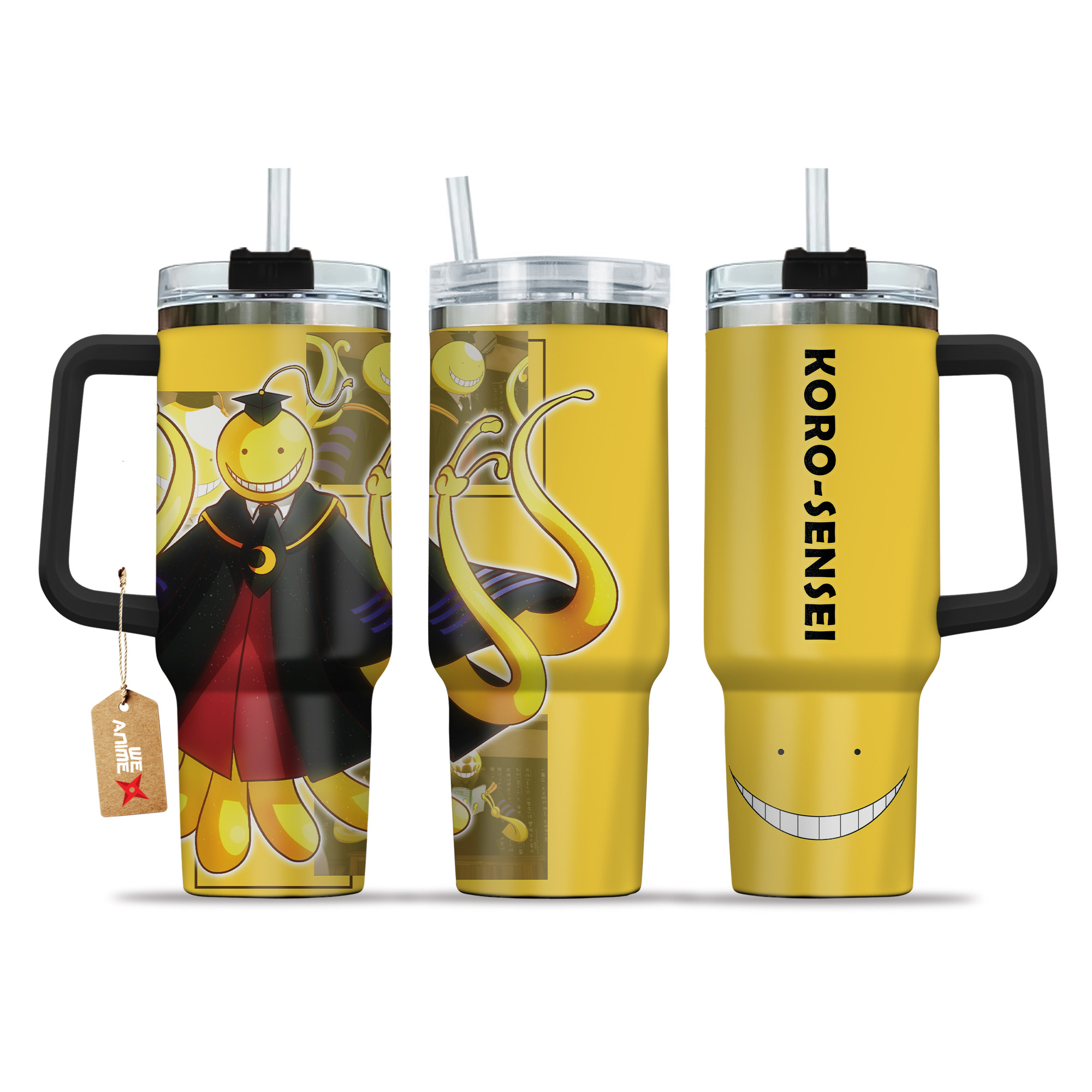 Korosensei 40oz Tumbler Cup With Handle Anime Accessories