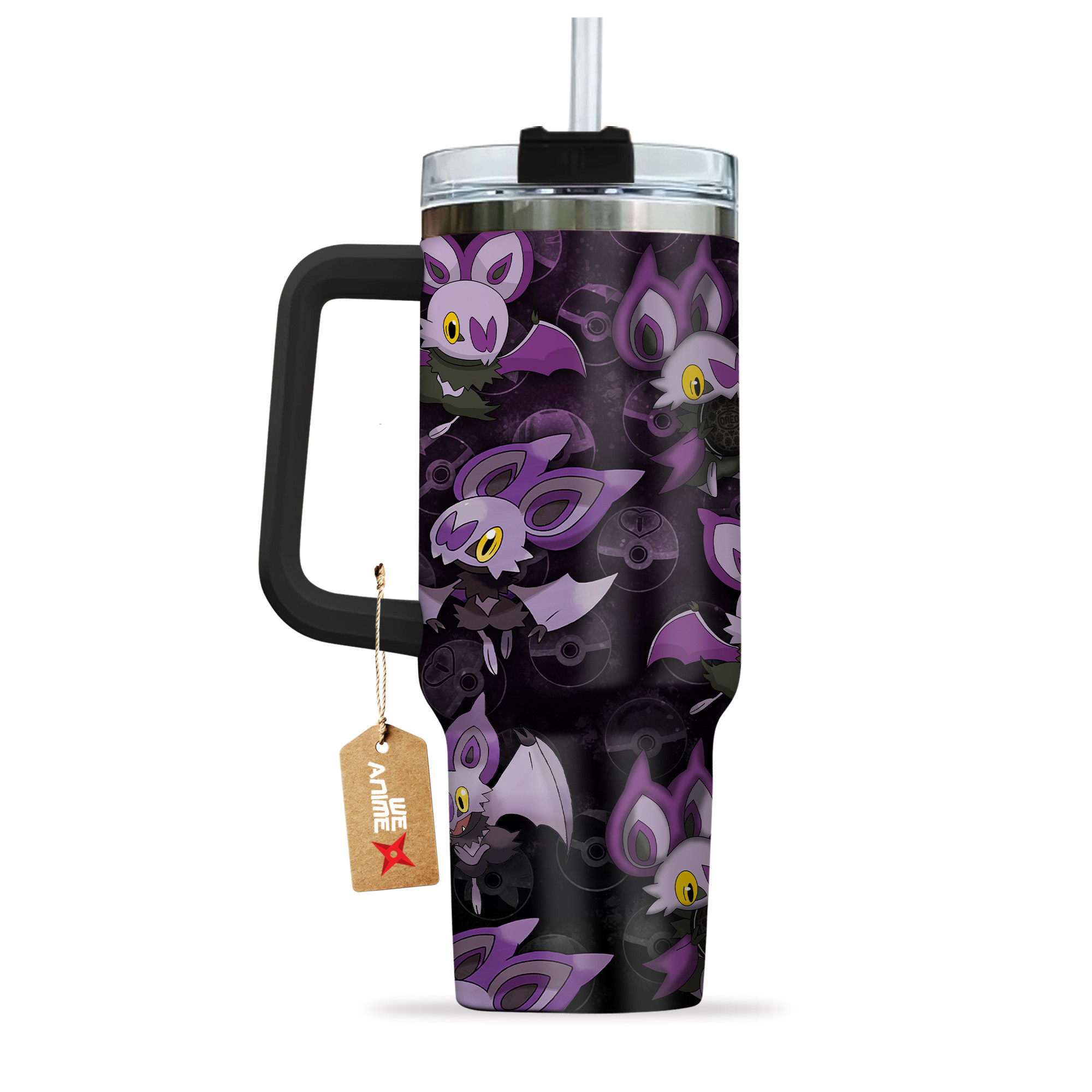 Pokemon Noibat 40oz Tumbler Cup With Handle Anime Cup