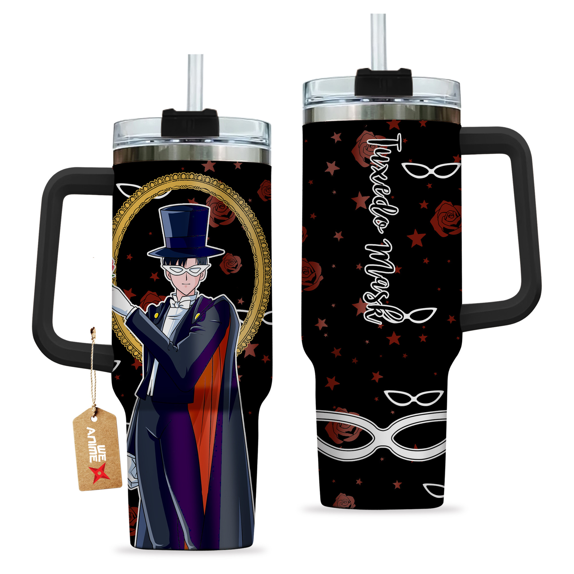 Tuxedo Mask Mamoru Chiba 40oz Travel Tumbler Anime Cup