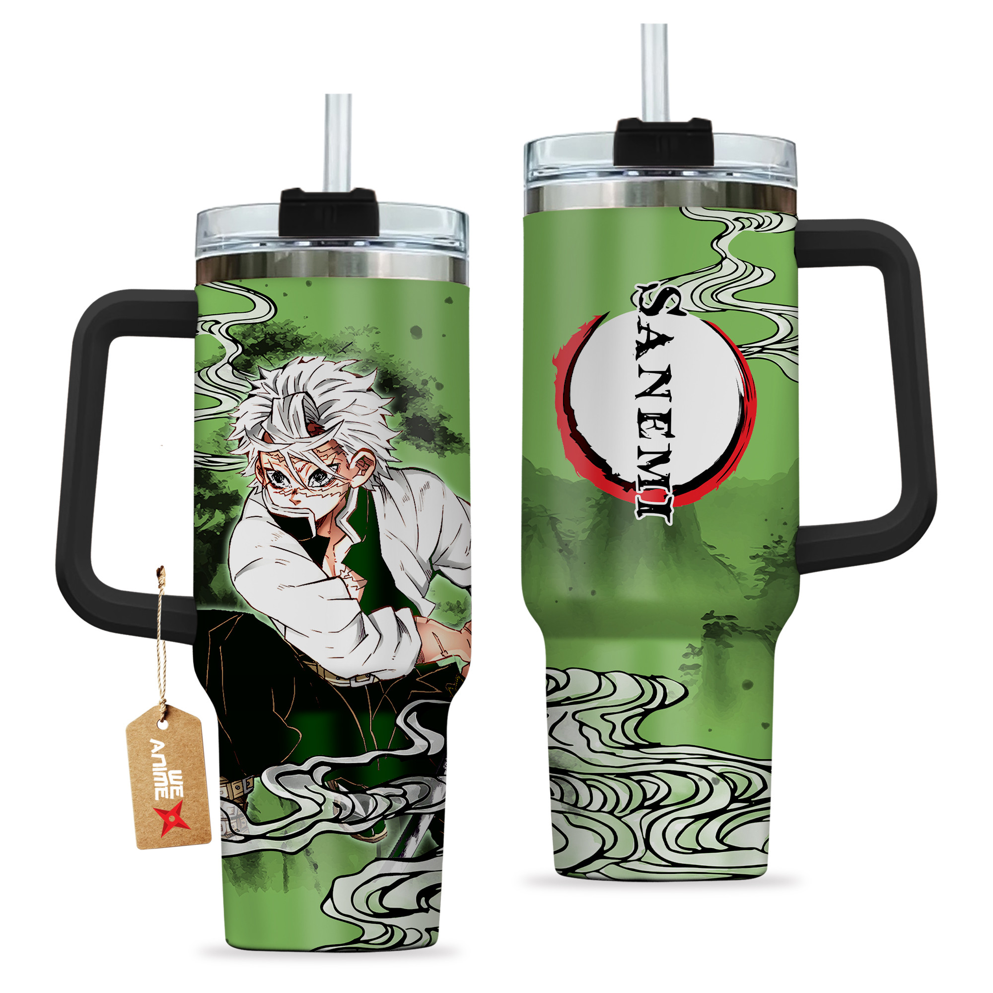Sanemi Shinazugawa 40oz Tumbler Cup With Handle Anime Cup