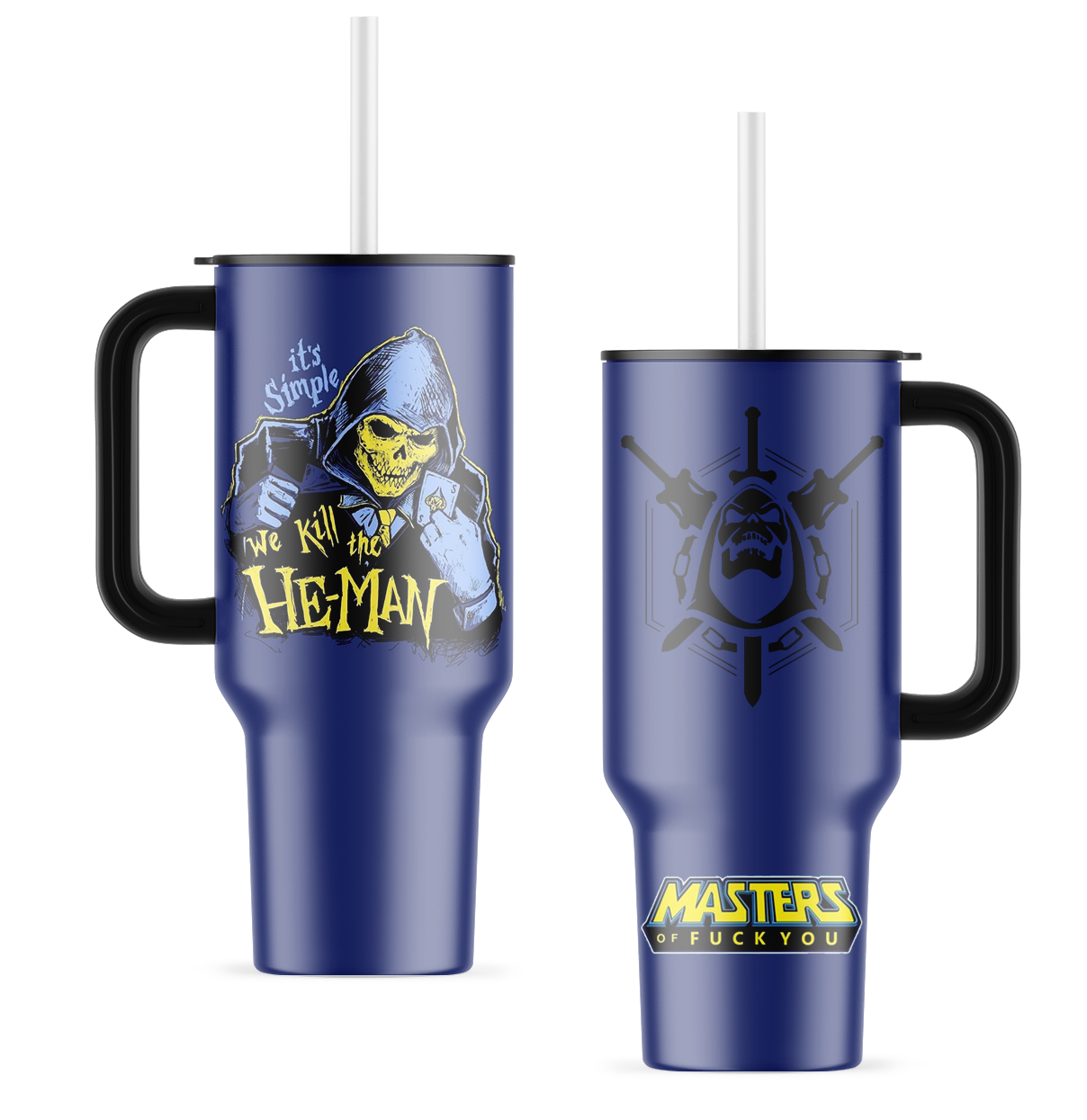 Skeletor Masters Of The Universe Coffee 40oz Tumbler With Handle | Exclusive Design