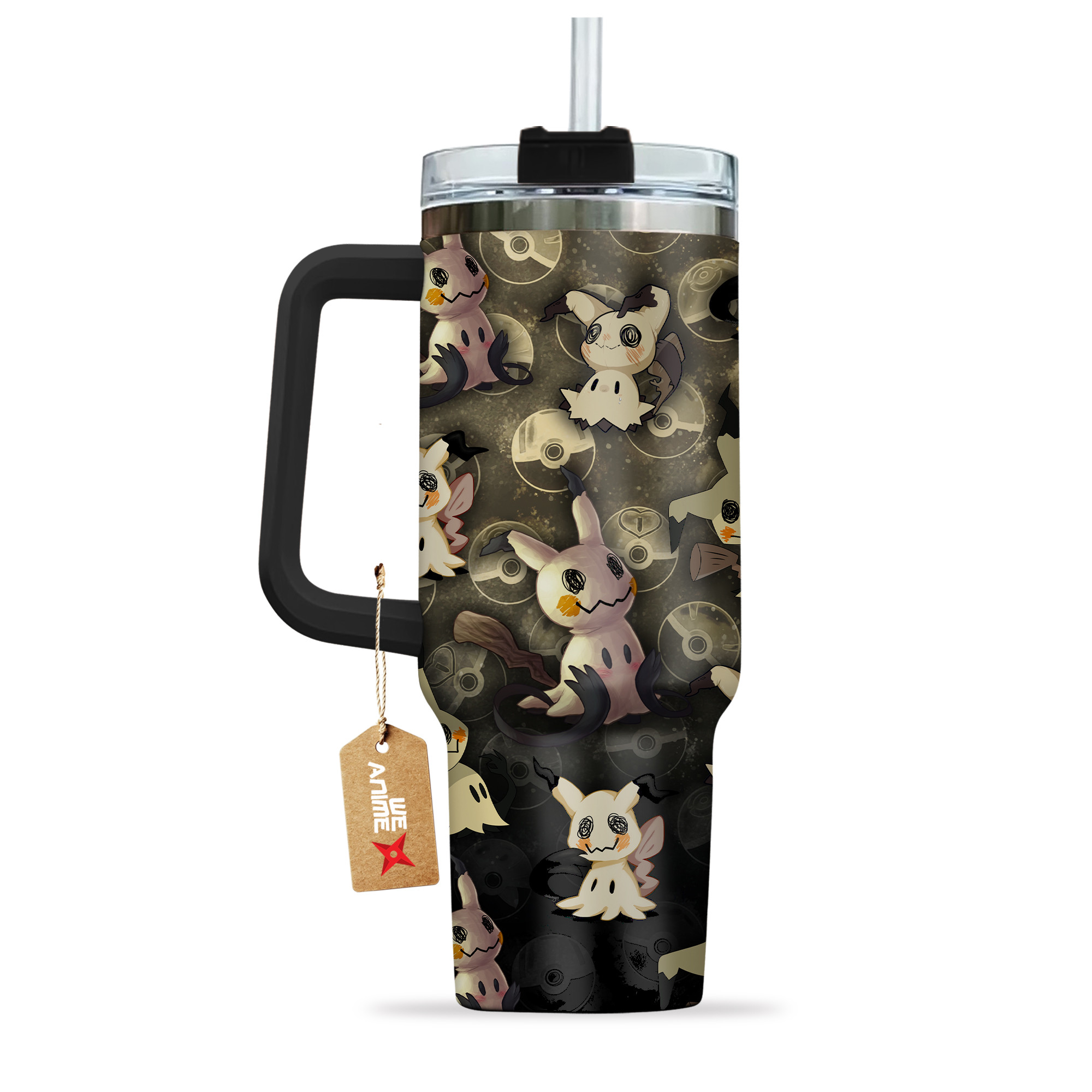 Pokemon Mimikyu 40oz Tumbler Cup With Handle Anime Cup