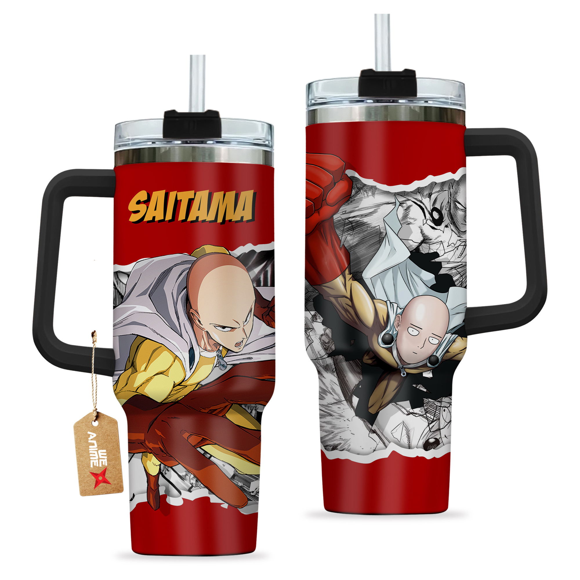 Saitama 40oz Travel Tumbler Cup Anime Accessories