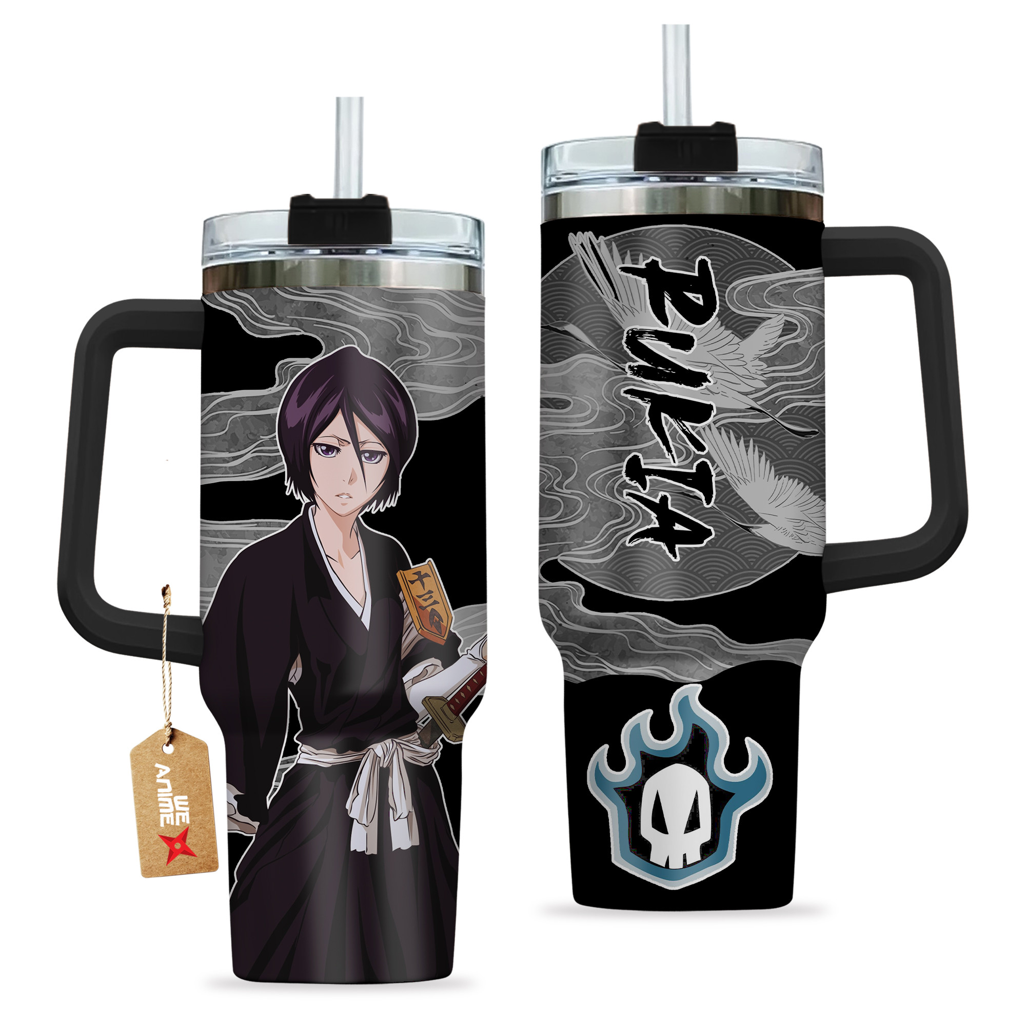 Rukia Kuchiki 40oz Tumbler Cup With Handle Anime