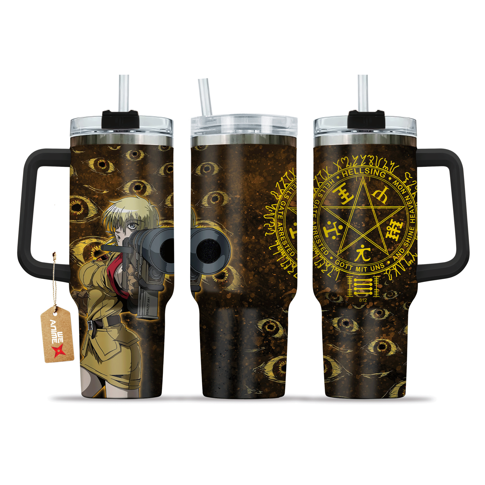 Seras Victoria 40oz Tumbler Cup With Handle Anime Cup