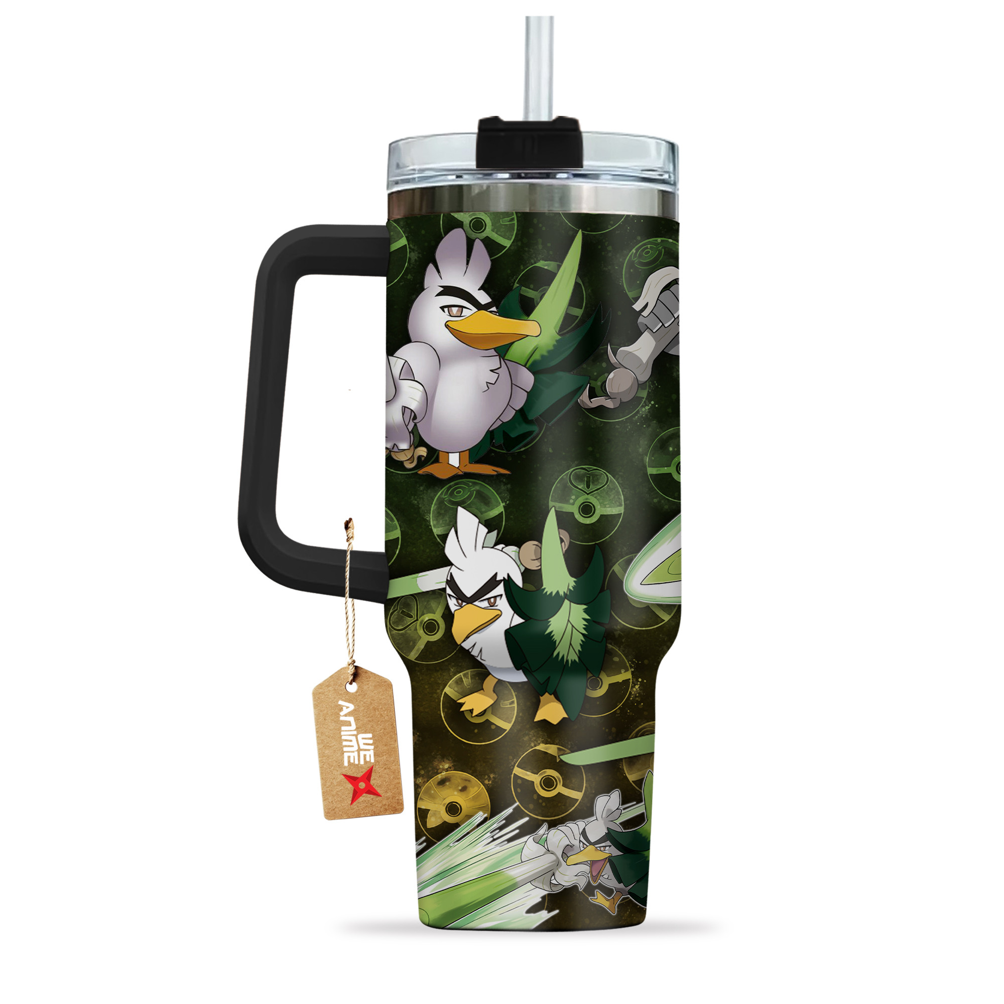 Pokemon Sirfetch'd 40oz Tumbler Cup With Handle Anime Cup