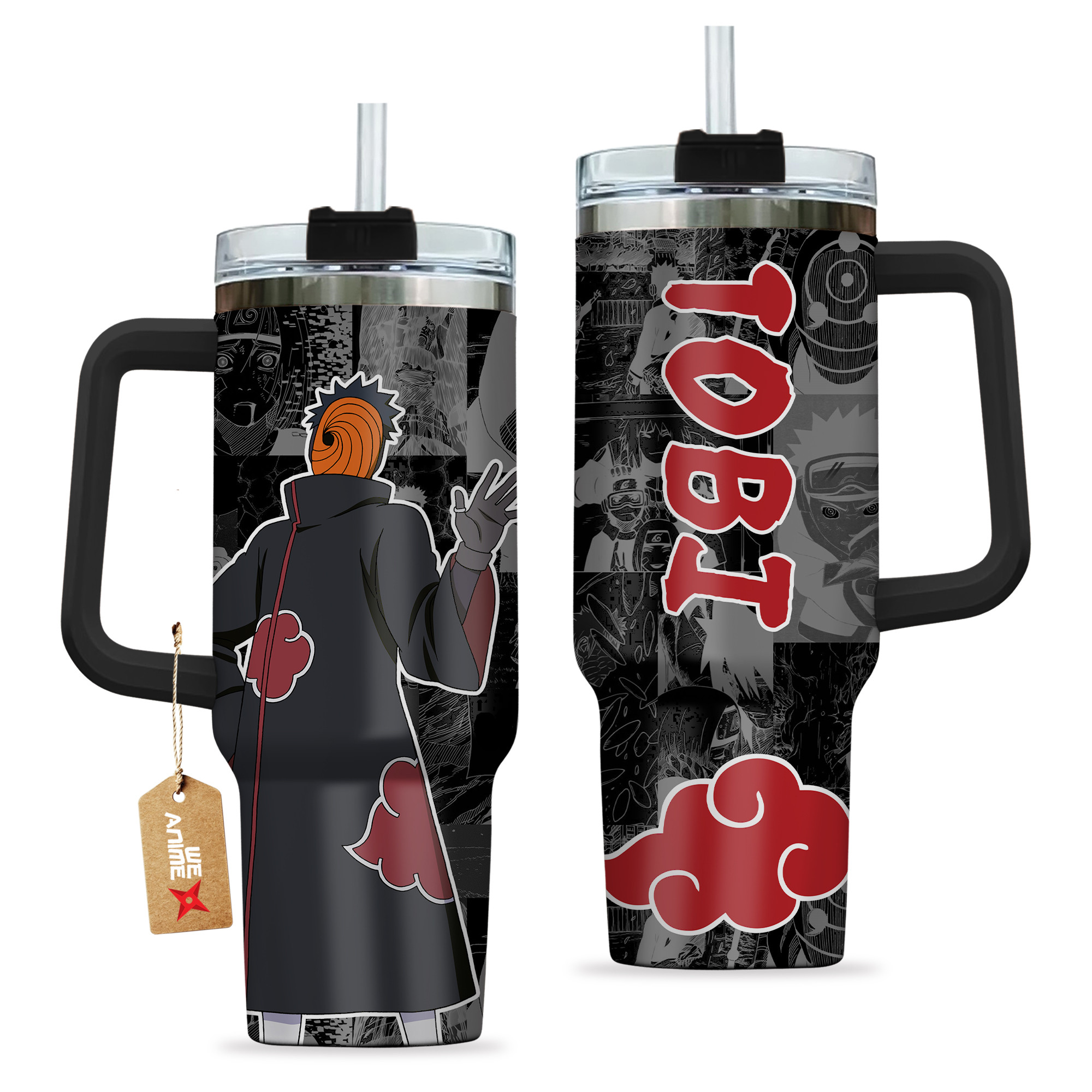Tobi 40oz Tumbler Cup Handle Anime
