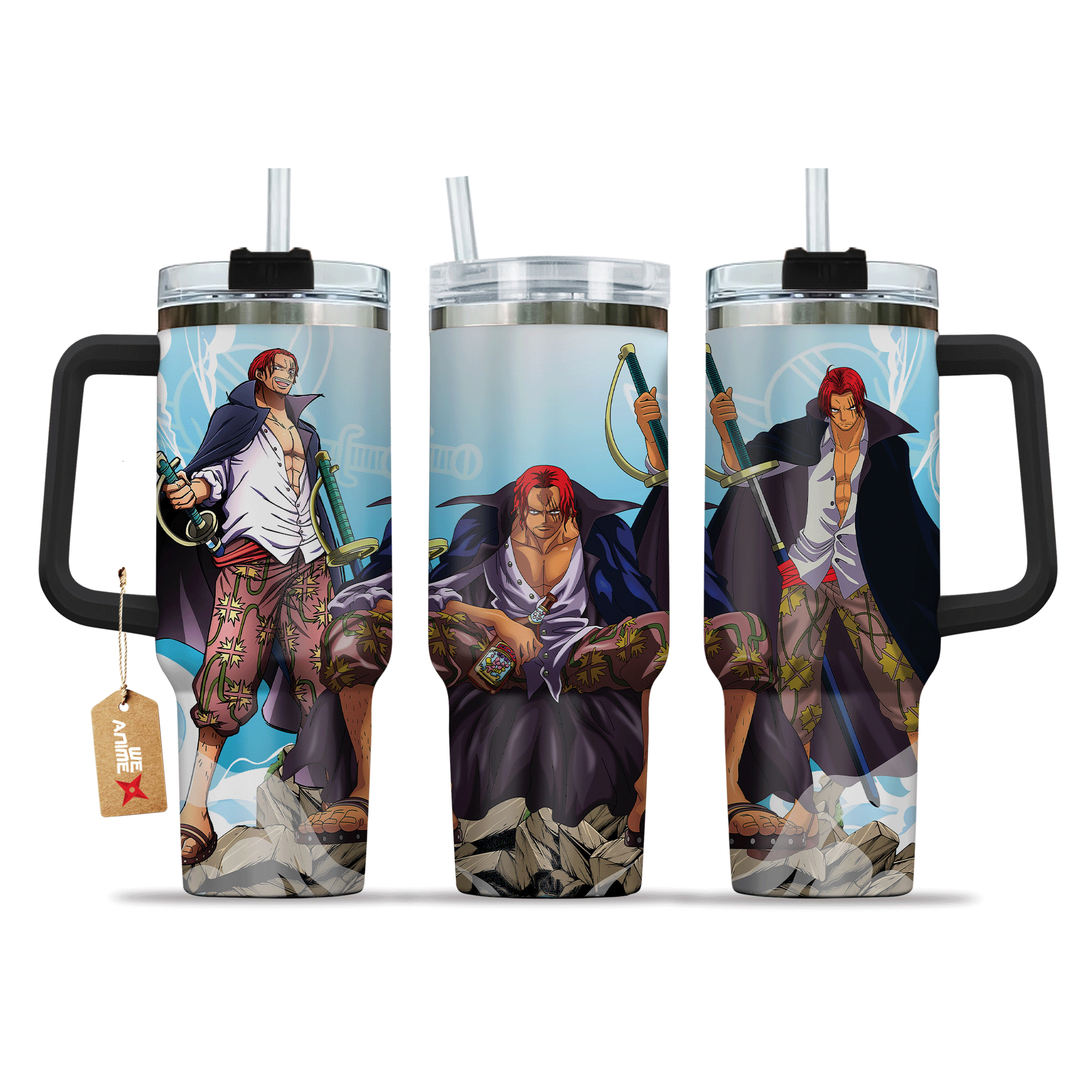 Shanks 40oz Tumbler Cup With Handle Anime Cup