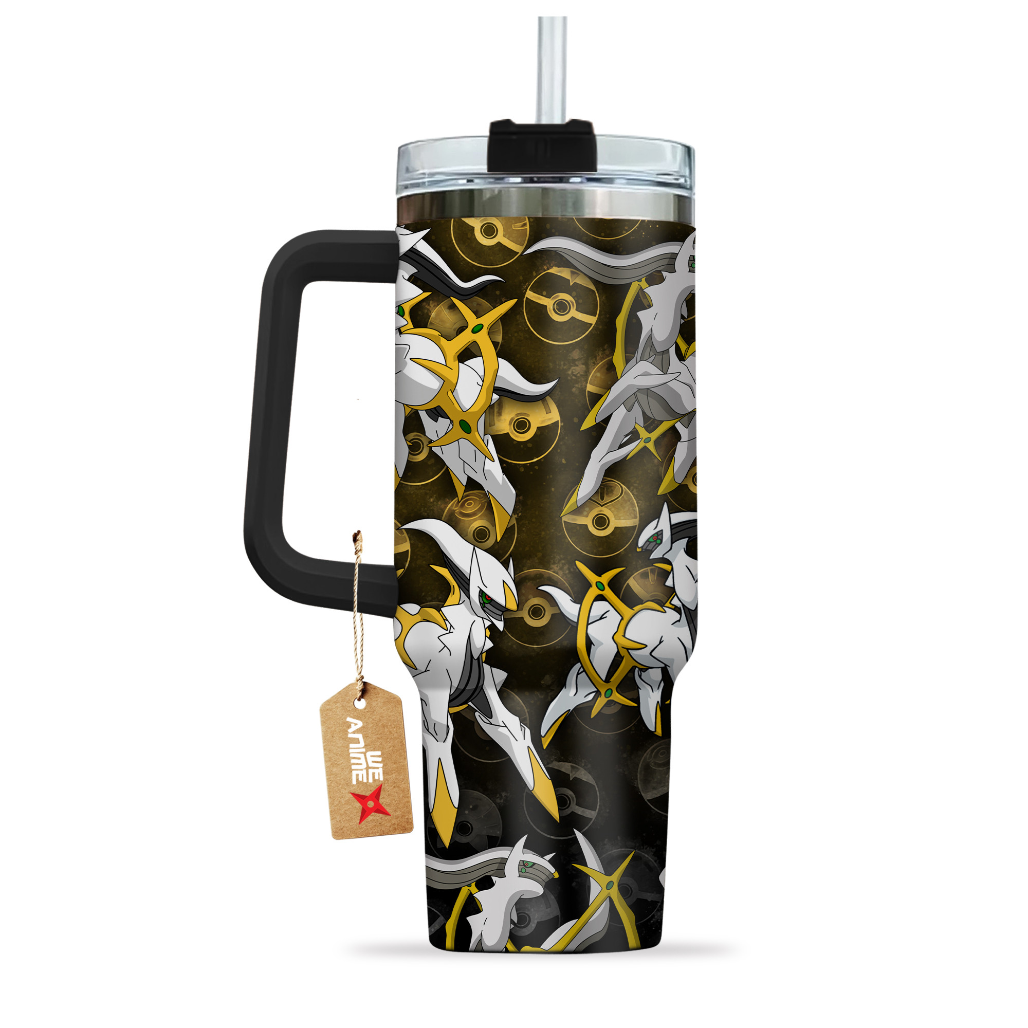 Pokemon Arceus 40oz Tumbler Cup With Handle Anime Cup