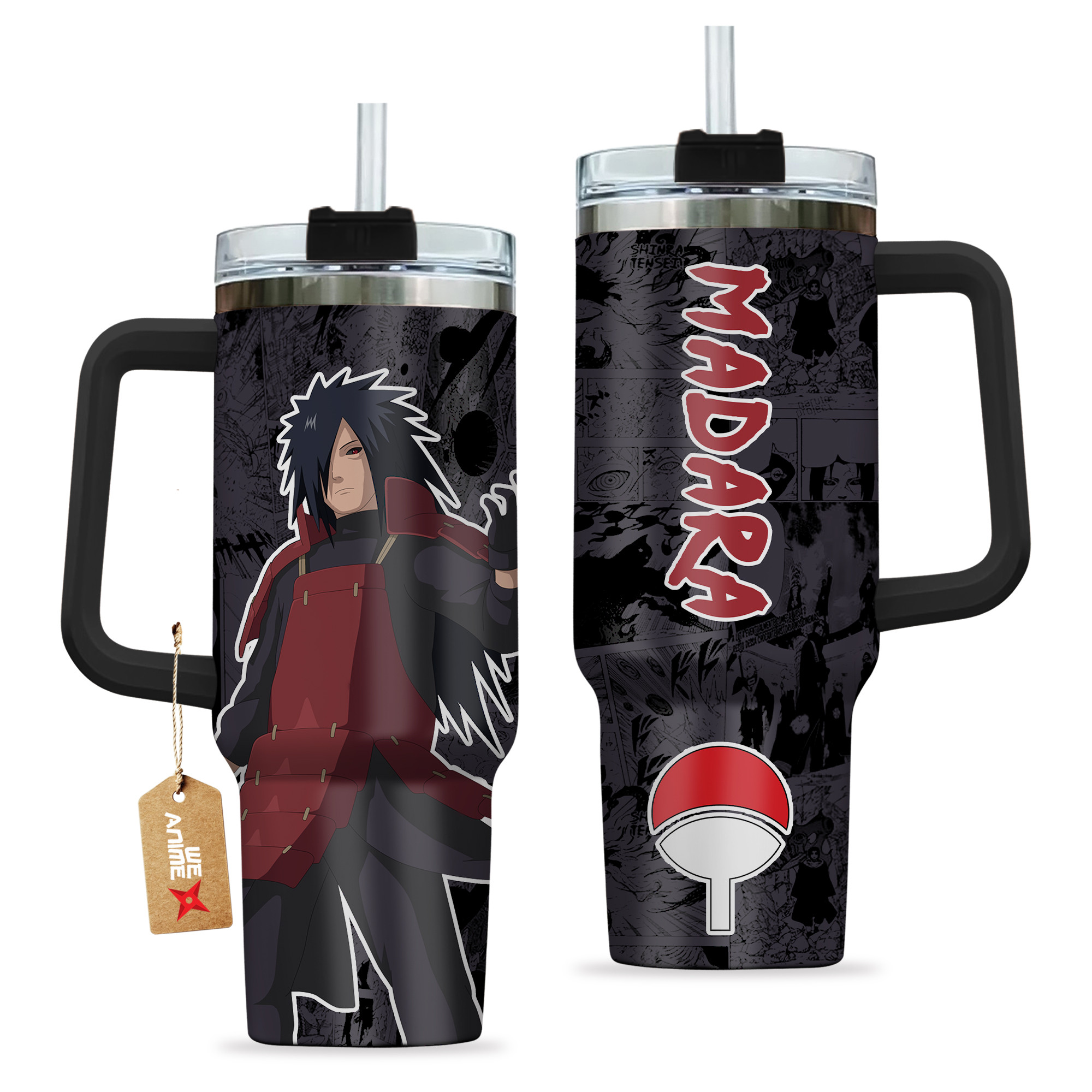 Madara Uchiha 40oz Tumbler Cup Handle Anime