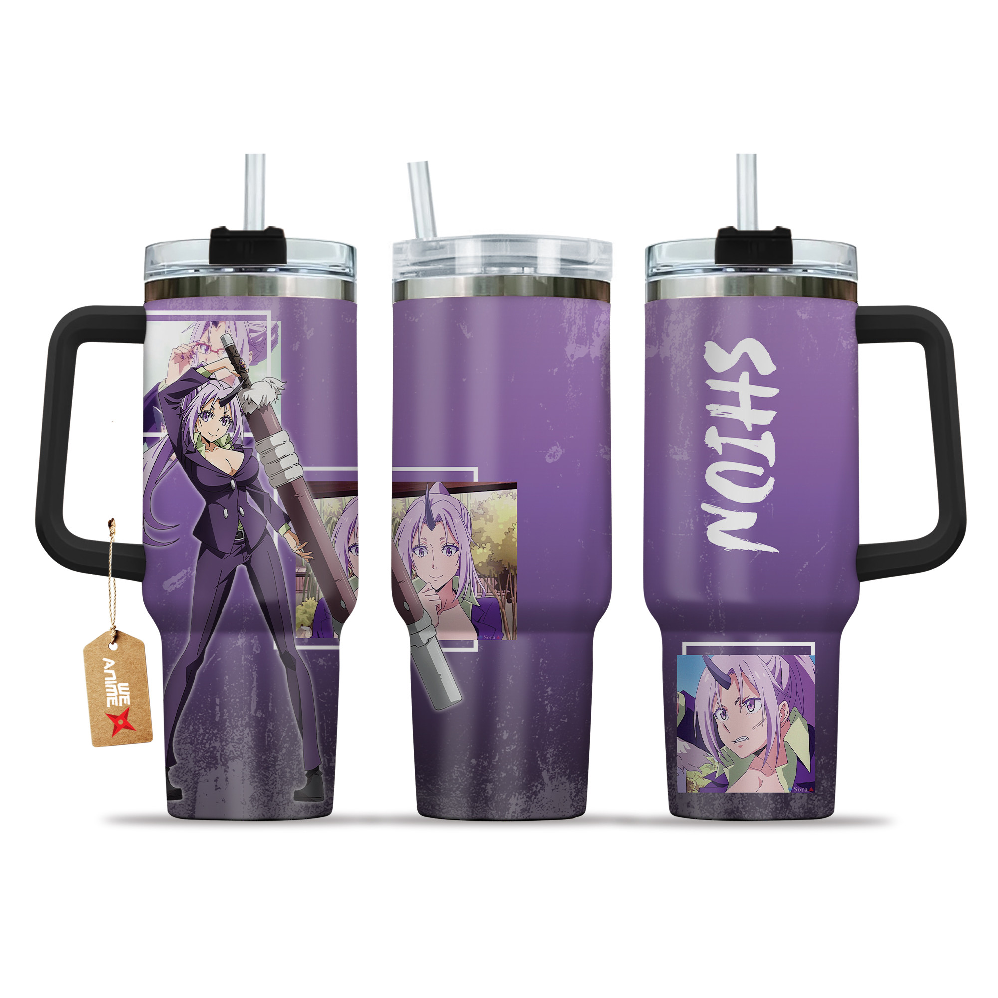 Shion 40oz Tumbler Cup With Handle Anime Cup