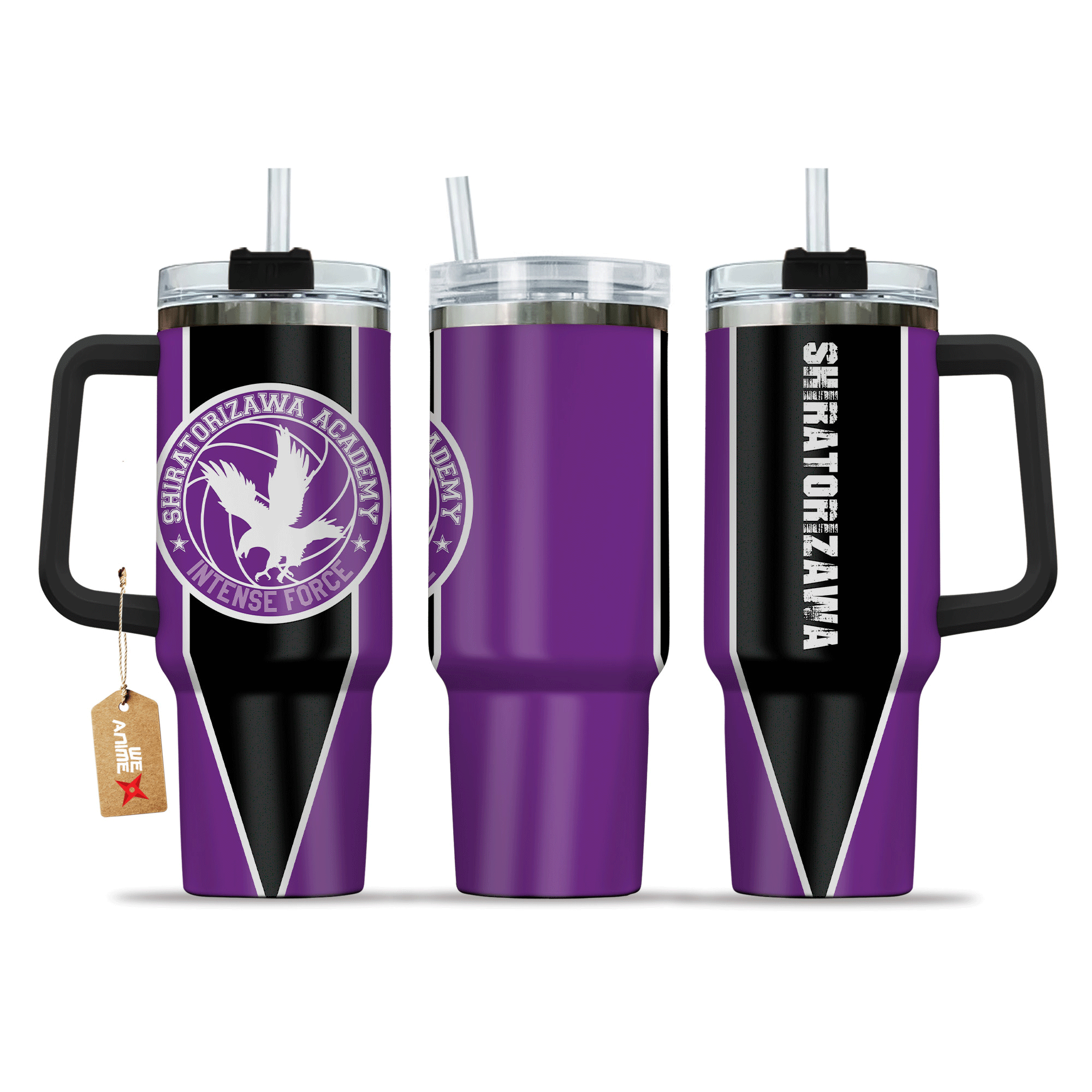 Shiratorizawa Teams 40oz Tumbler Cup With Handle Anime Cup