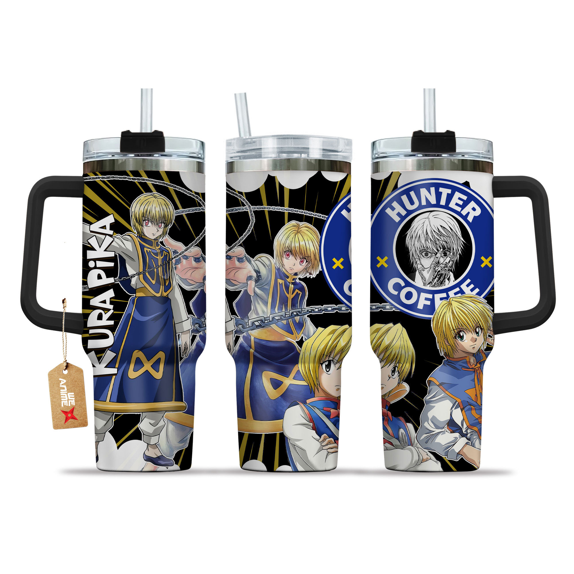 Kurapika Coffee 40oz Tumbler Cup With Handle