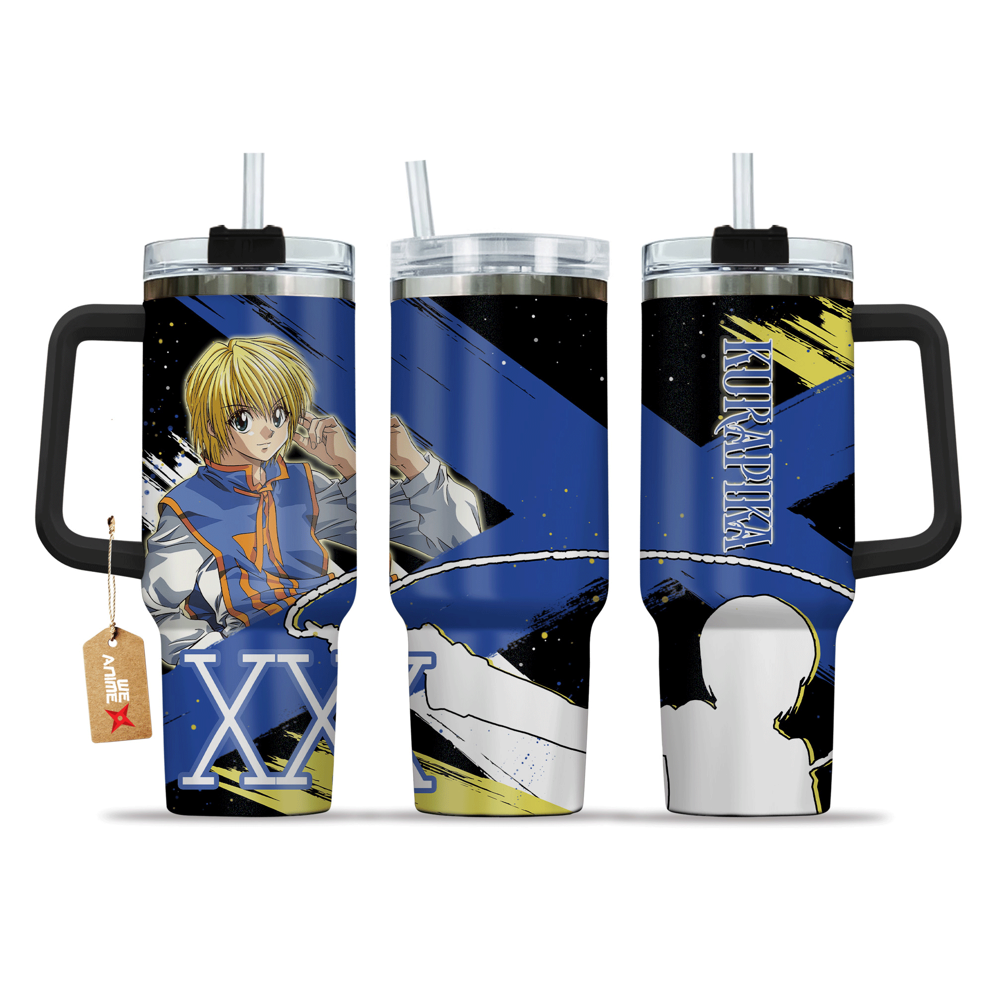 Kurapika 40oz Tumbler Cup With Handle Anime Cup
