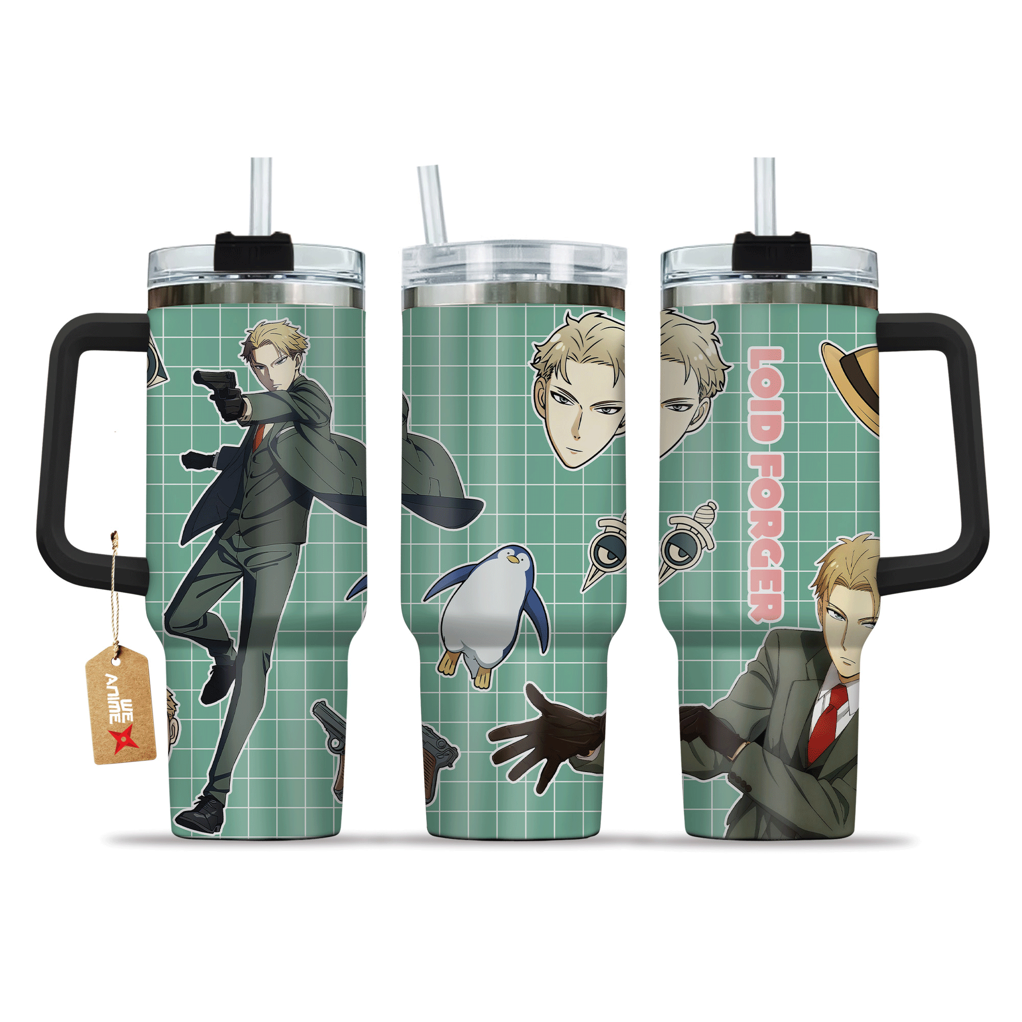 Loid Forger 40oz Tumbler Cup With Handle Anime Cup