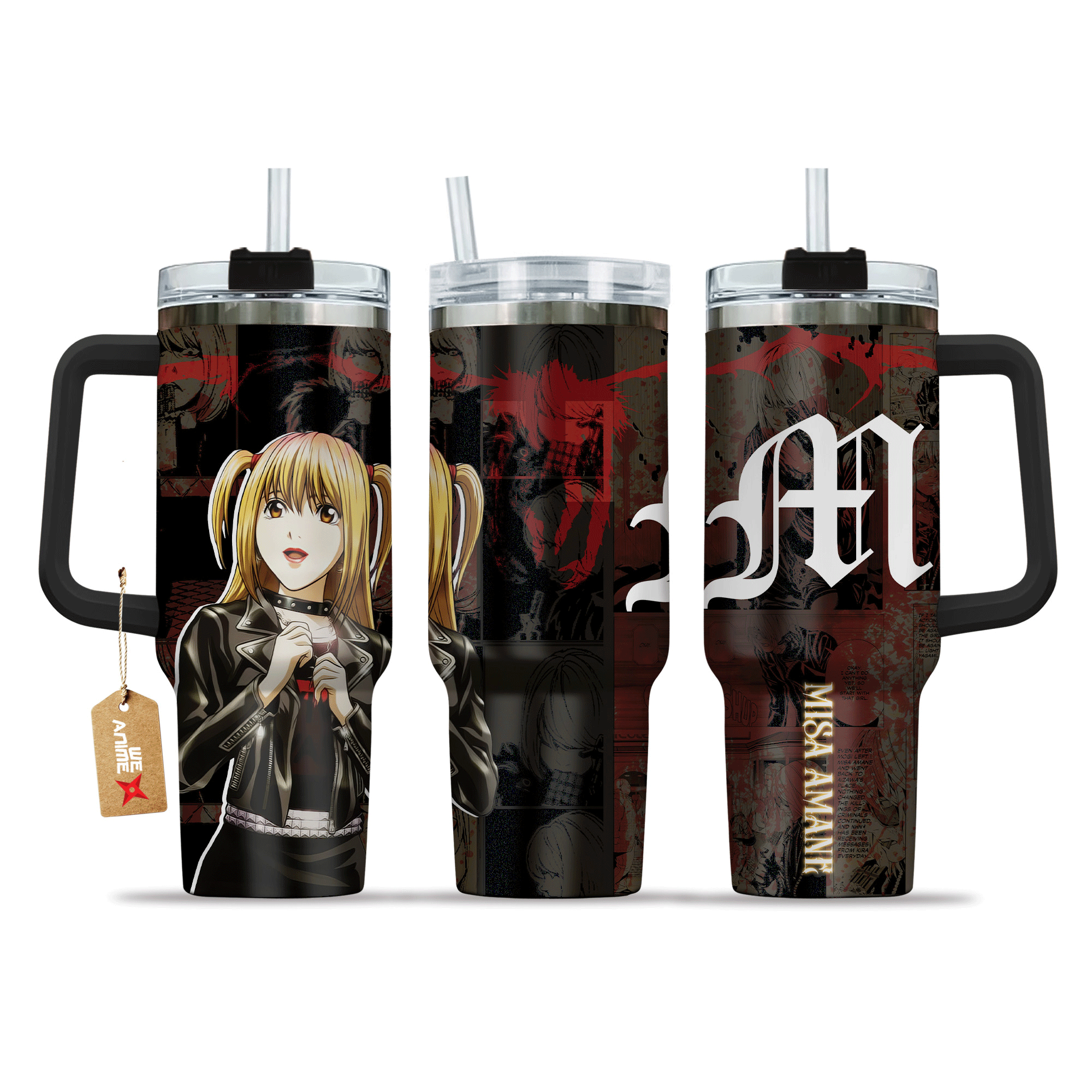 Misa Amane 40oz Tumbler Cup With Handle Anime Cup