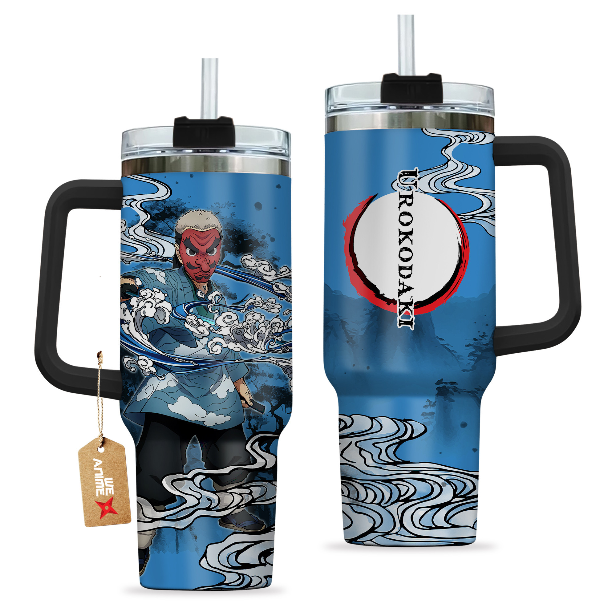 Sakonji Urokodaki 40oz Tumbler Cup With Handle Anime Cup