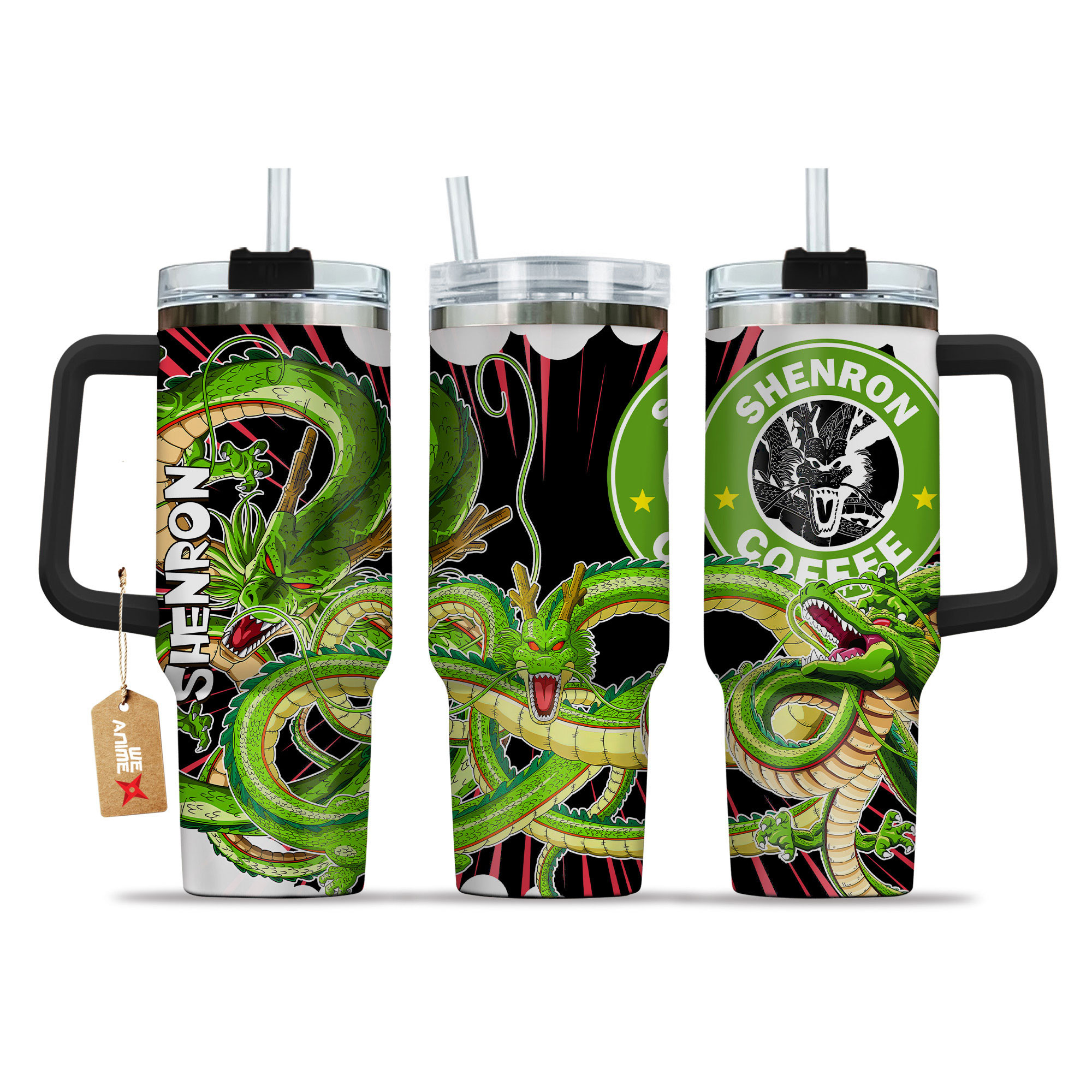 Shenron Coffee 40oz Tumbler Cup With Handle