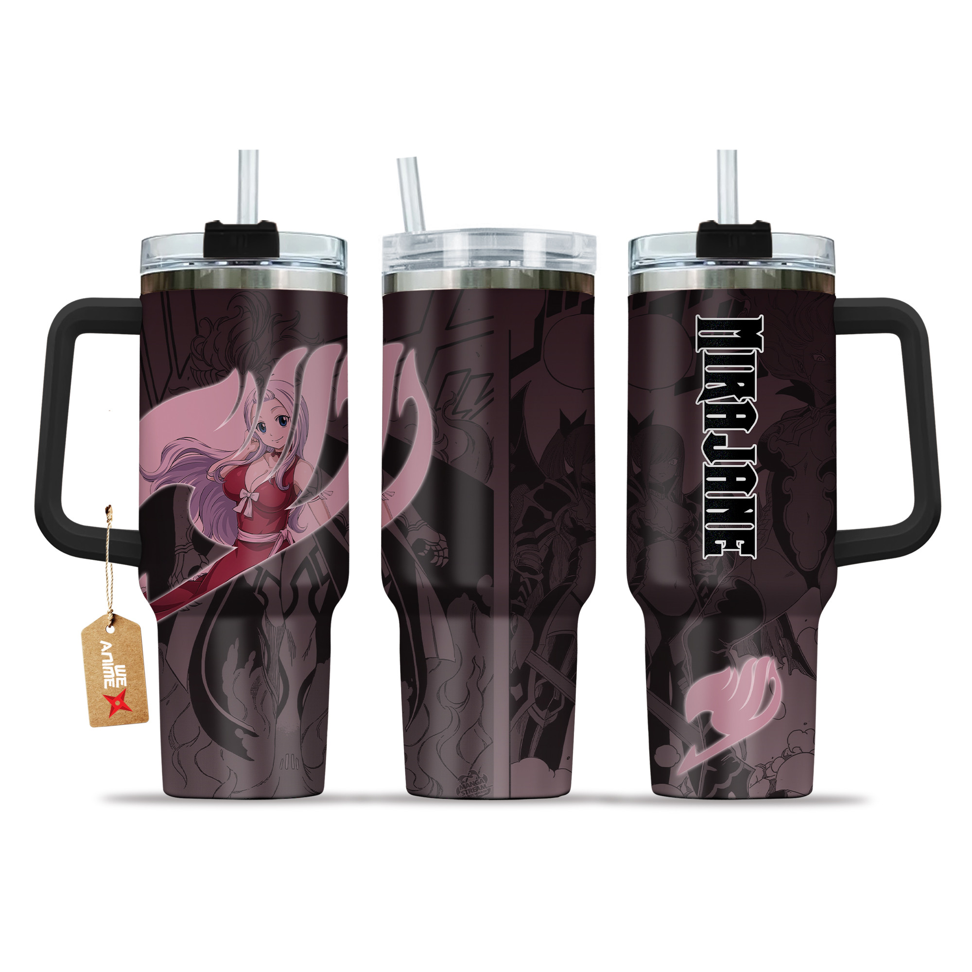 Mirajane Strauss 40oz Tumbler Cup With Handle Anime Cup