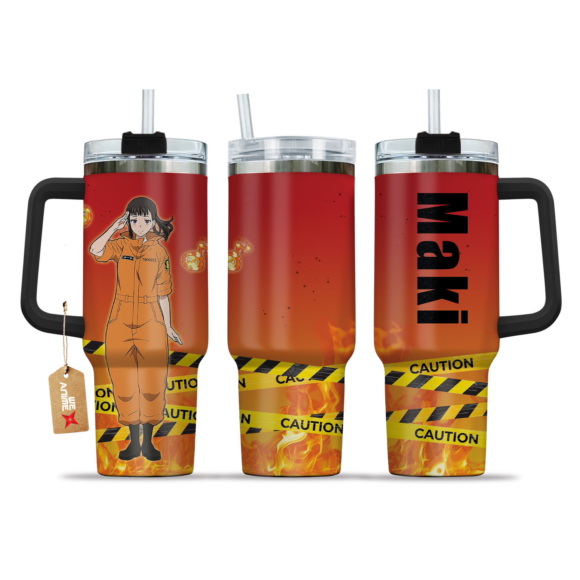 Maki Oze 40oz Tumbler Cup With Handle Anime Cup