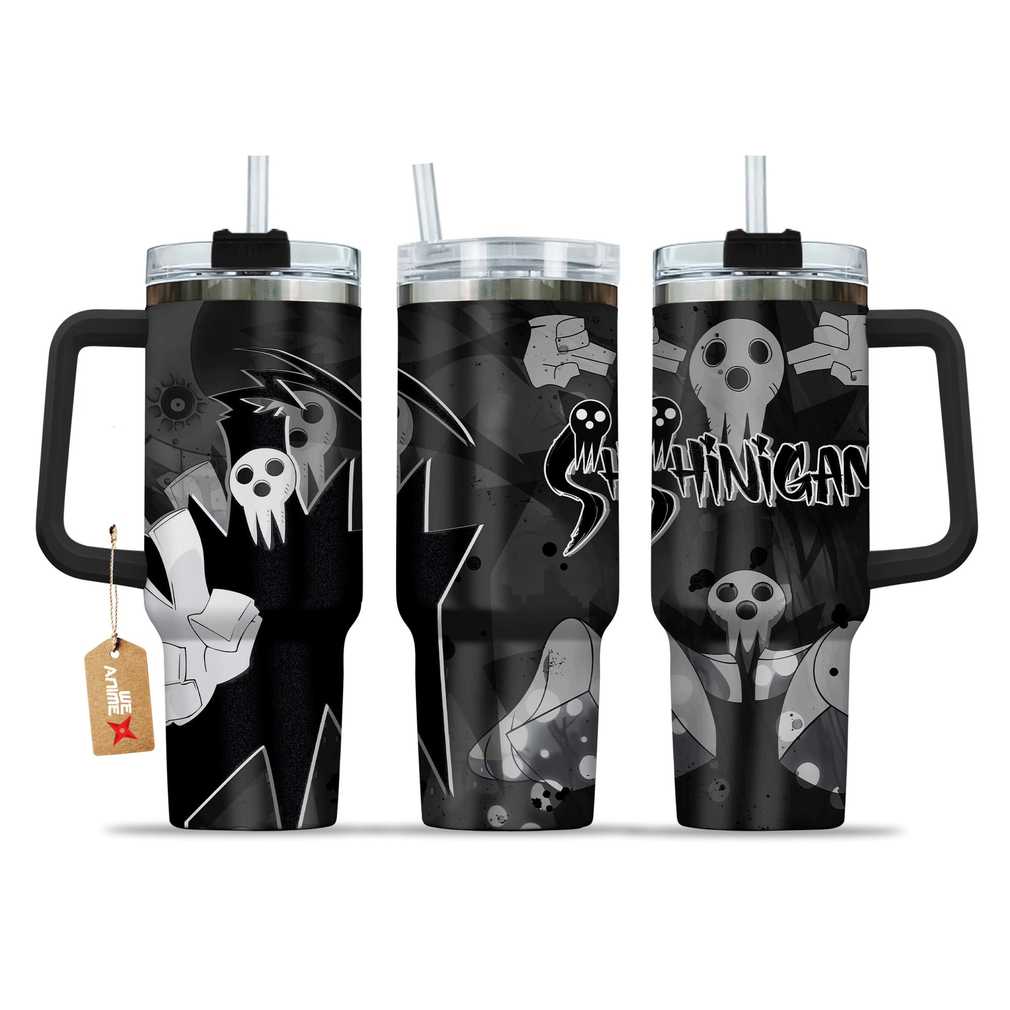 Shinigami 40oz Tumbler Cup With Handle Anime Cup