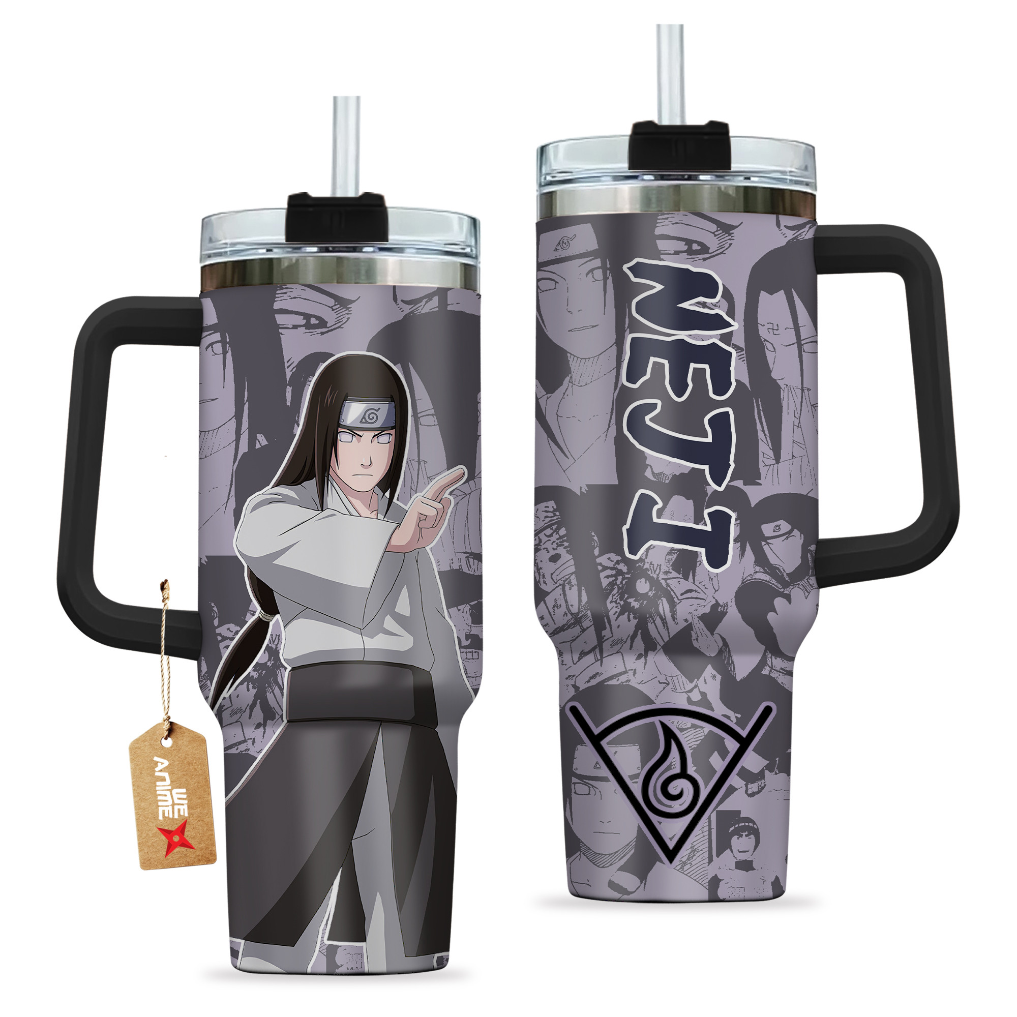 Neji Hyuga 40oz Tumbler Cup Handle Anime