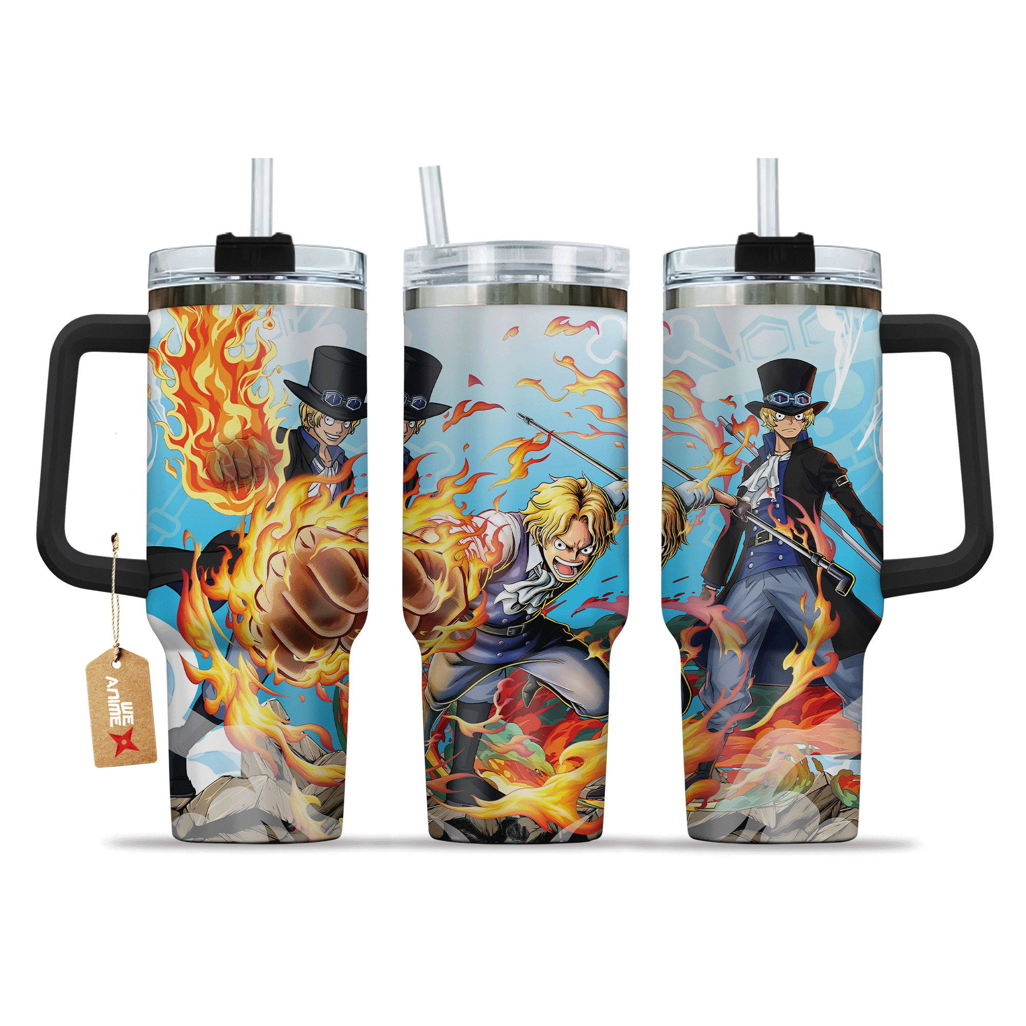 Sabo 40oz Tumbler Cup With Handle Anime Cup