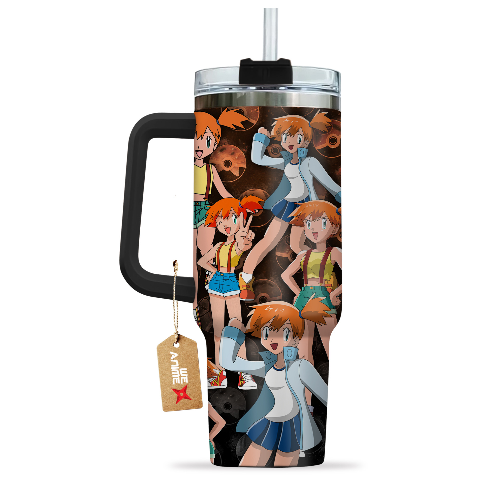 Pokemon Misty Kasumi 40oz Tumbler Cup With Handle Anime Cup