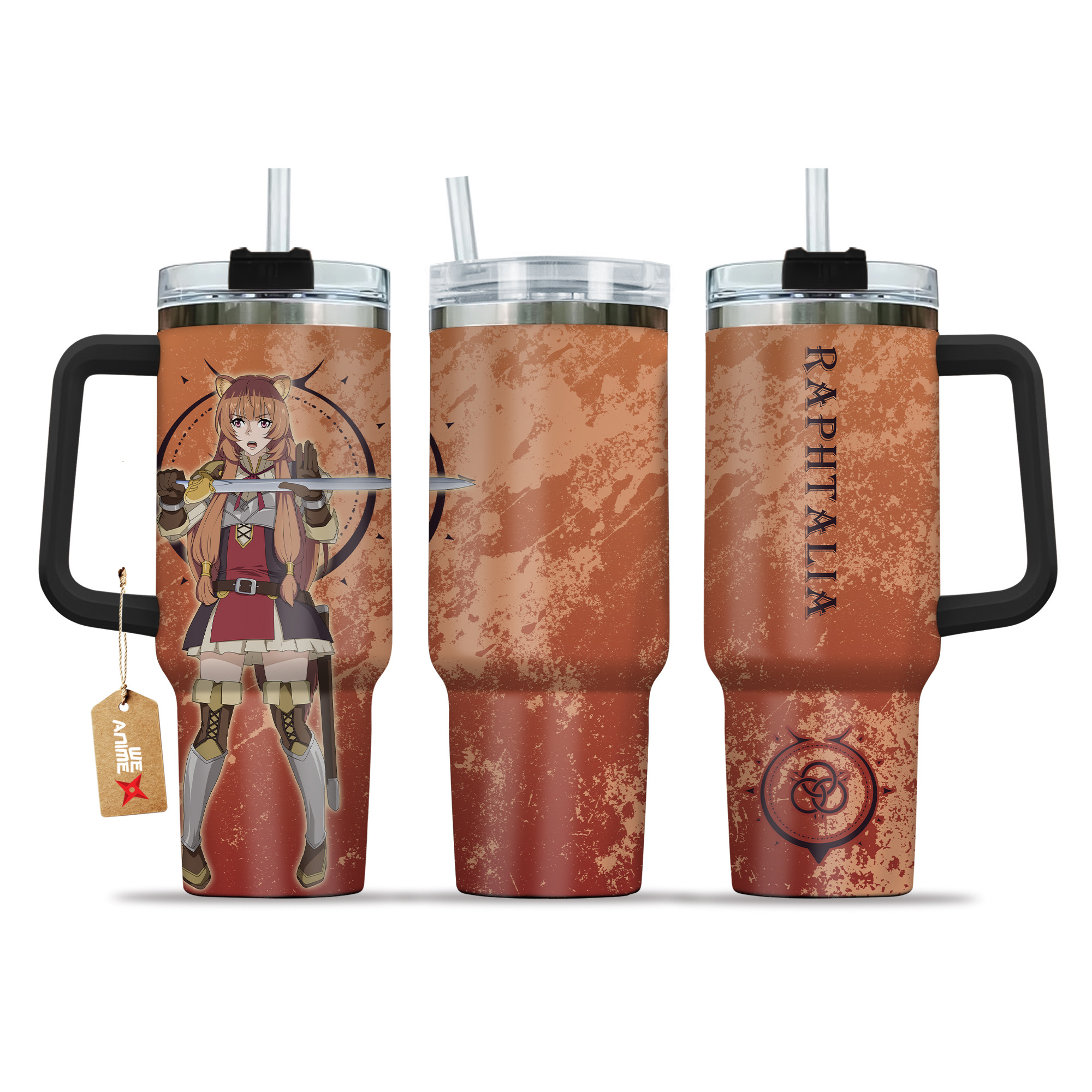 Raphtalia Slave Crest 40oz Tumbler Cup With Handle Anime Accessories