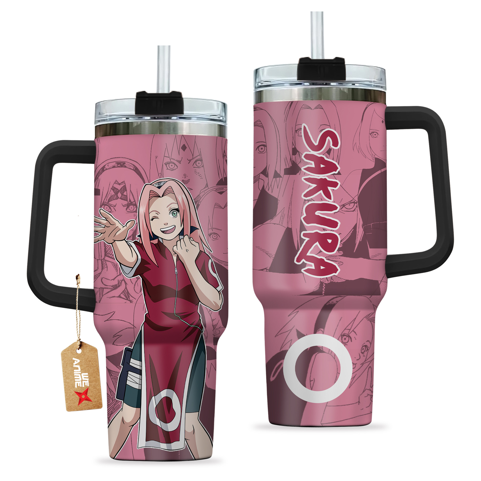 Sakura Haruno 40oz Tumbler Cup Handle Anime