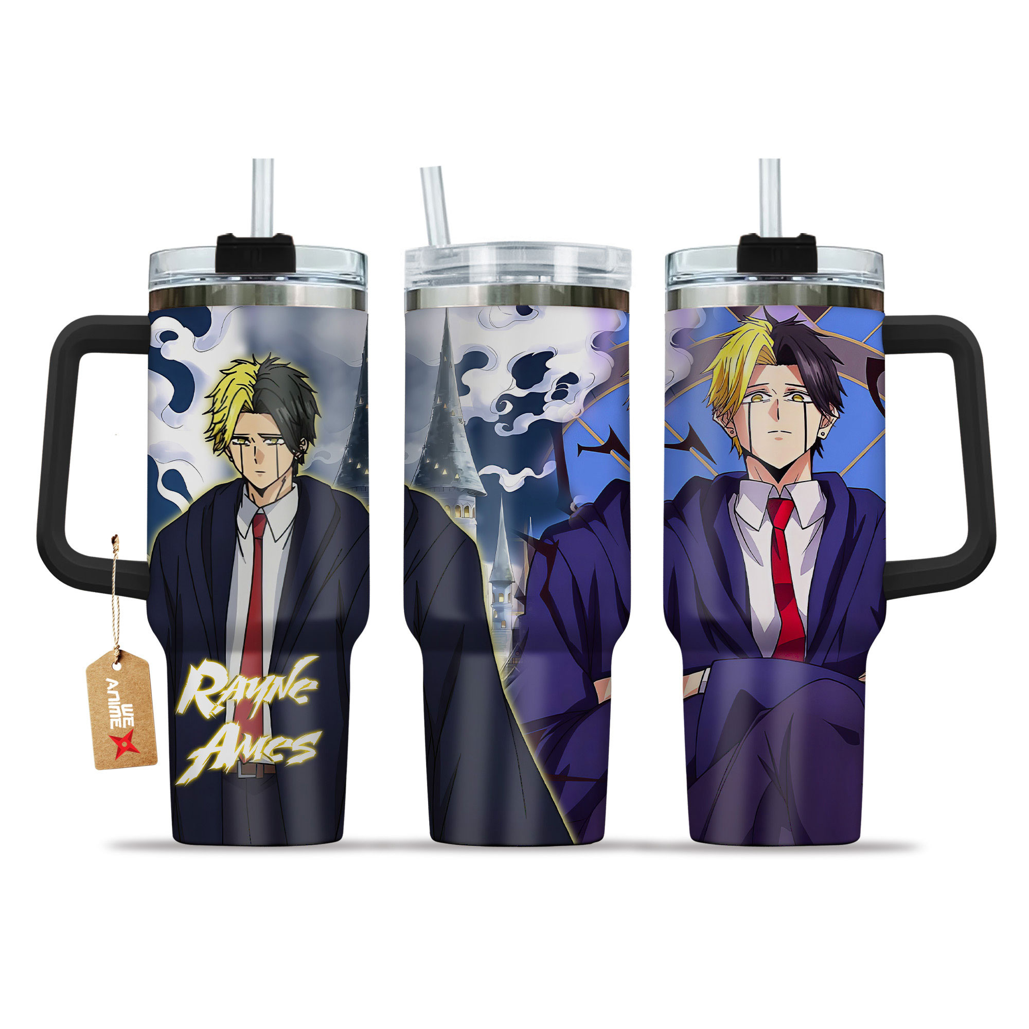 Rayne Ames Anime 40oz Tumbler Cup With Handle Name