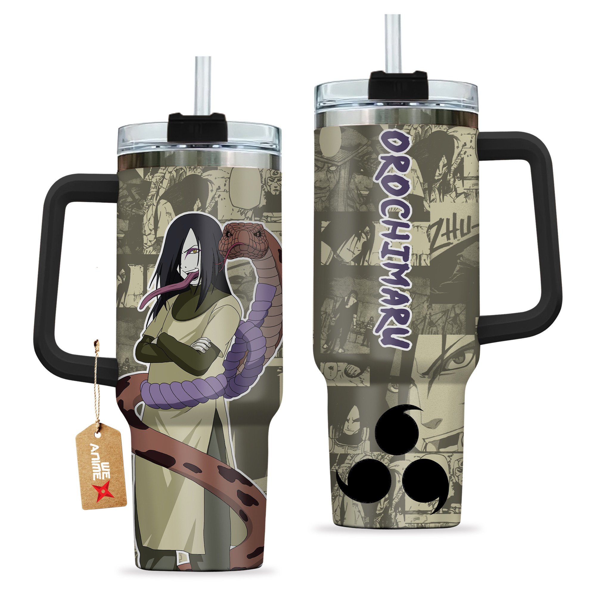 Orochimaru 40oz Tumbler Cup Handle Anime