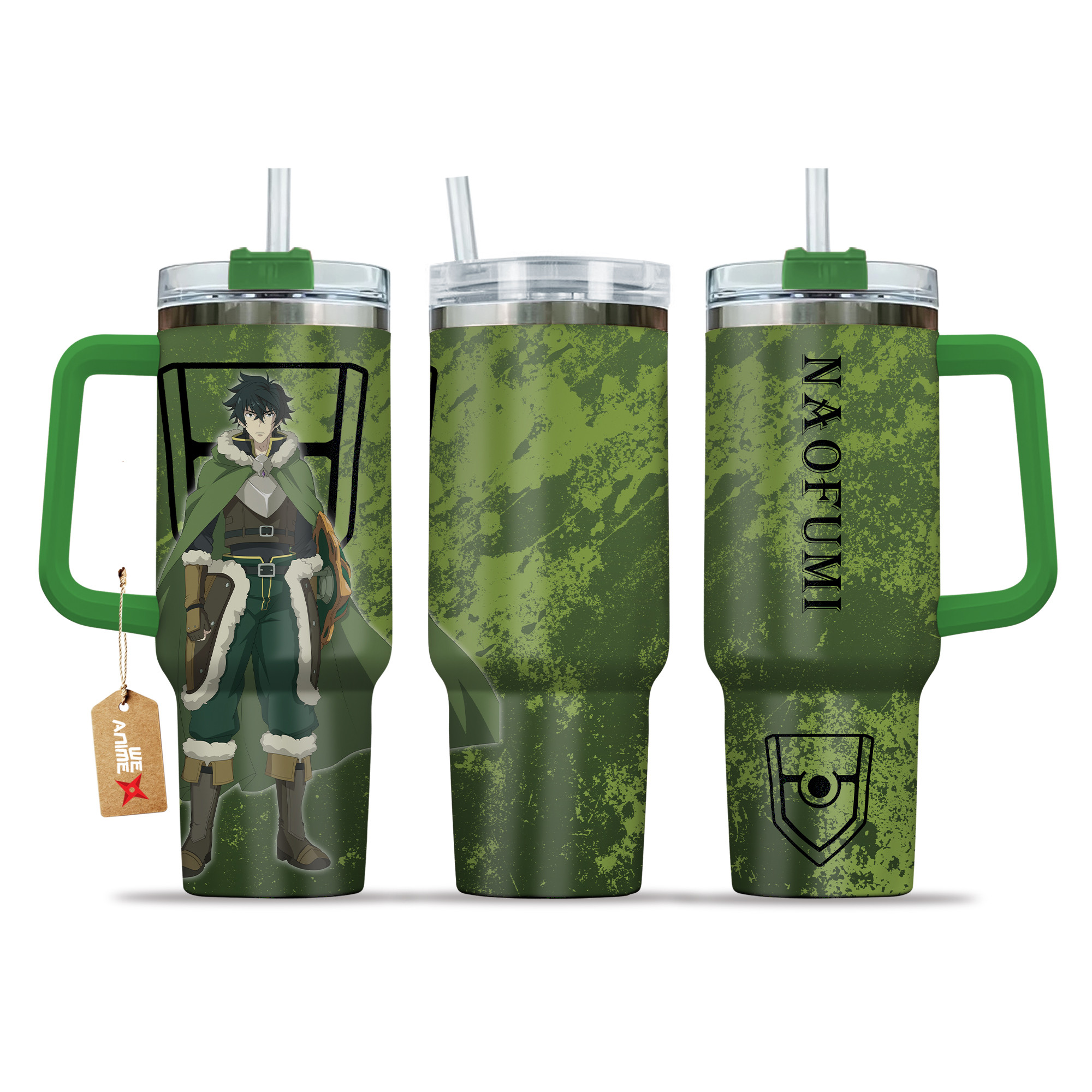 Naofumi Iwatani Main Shield 40oz Tumbler Cup With Handle Anime Accessories