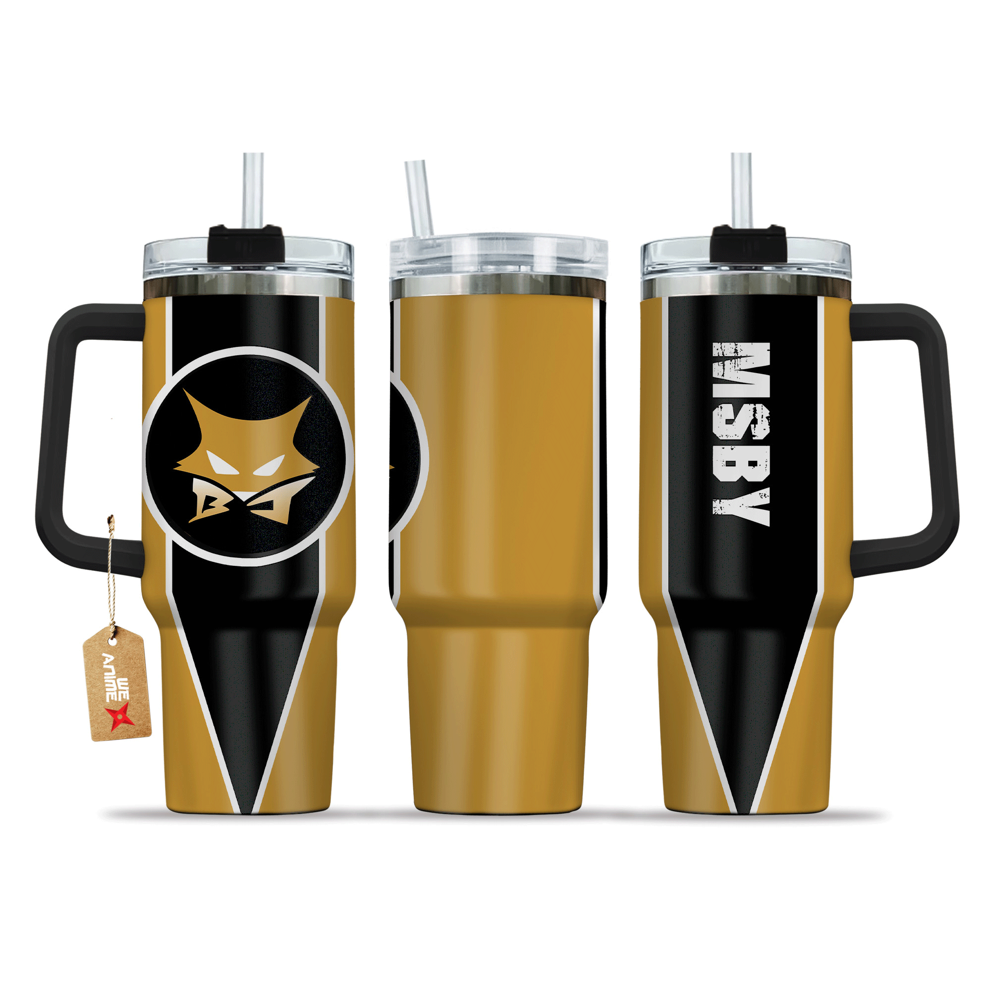 MSBY Teams 40oz Tumbler Cup With Handle Anime Accessories