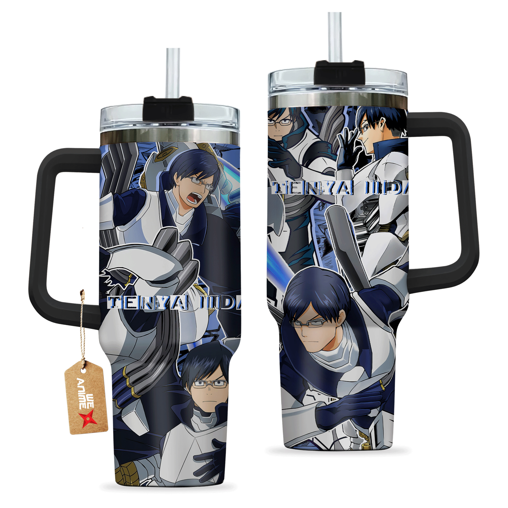 Tenya Iida 40oz Tumbler Cup With Handle Anime Cup